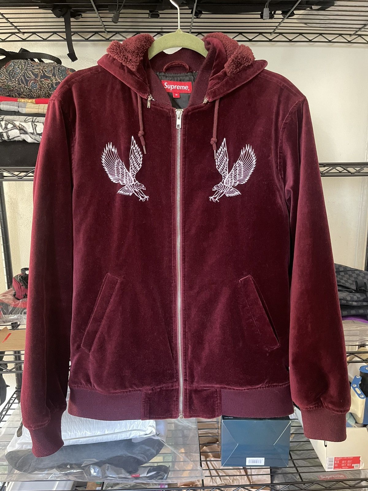 image of Supreme Bomber in Red, Men's (Size Medium)