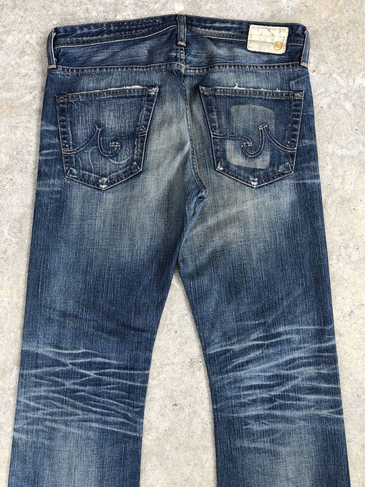 Le Grande Bleu (L.G.B.) AG Flared Jeans Distressed Jeans Size US 33 - 8 Thumbnail