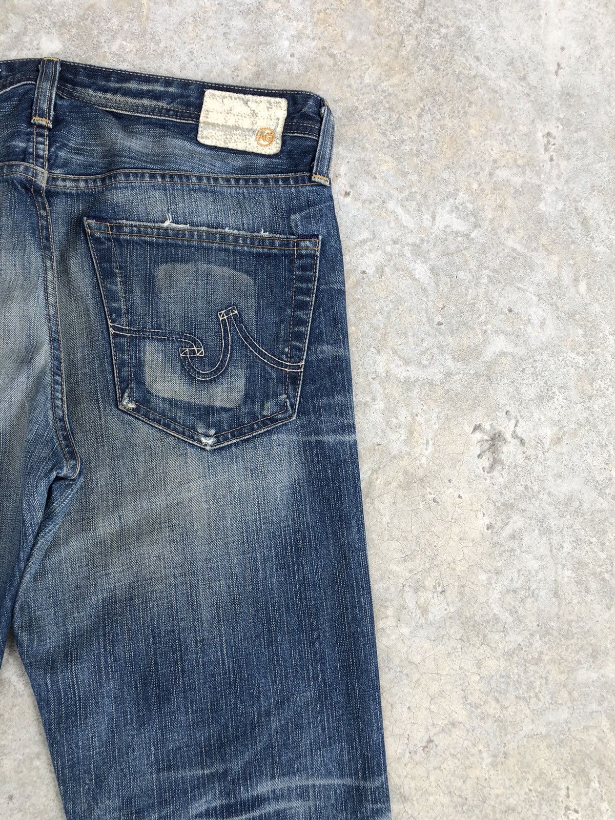 Le Grande Bleu (L.G.B.) AG Flared Jeans Distressed Jeans Size US 33 - 10 Thumbnail