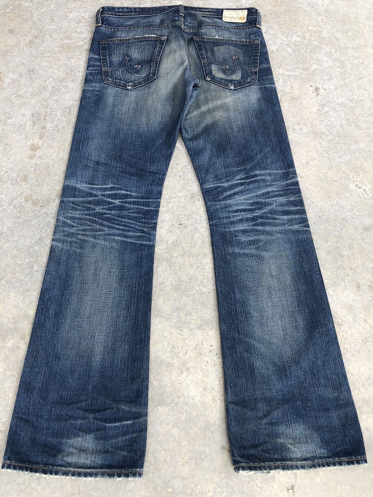Le Grande Bleu (L.G.B.) AG Flared Jeans Distressed Jeans Size US 33 - 2 Thumbnail