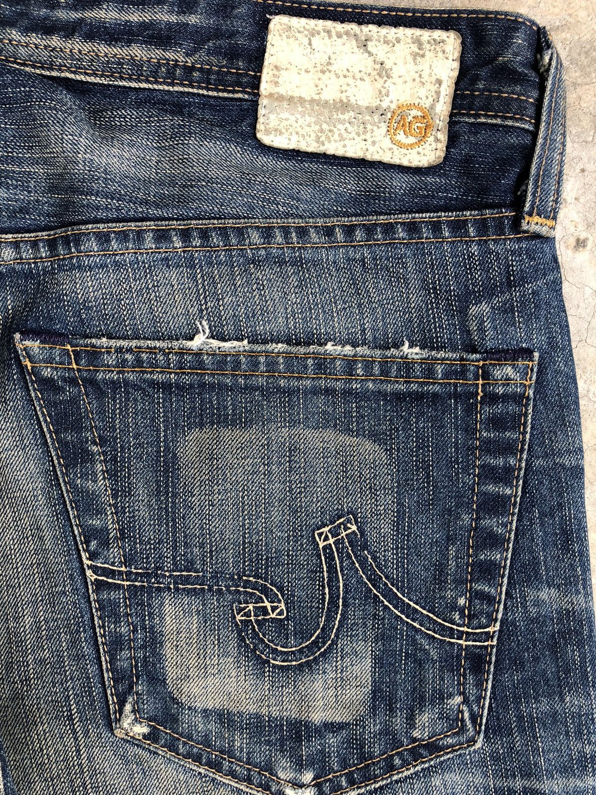 Le Grande Bleu (L.G.B.) AG Flared Jeans Distressed Jeans Size US 33 - 12 Thumbnail