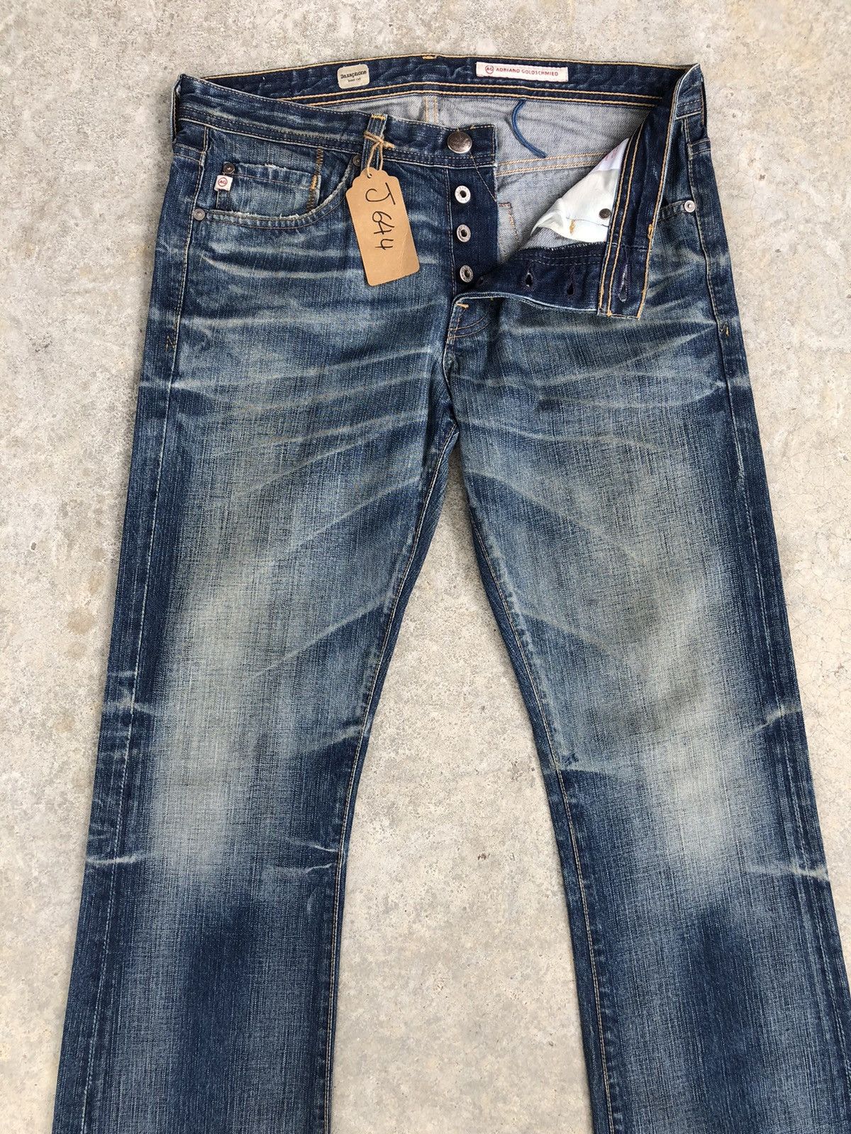 Le Grande Bleu (L.G.B.) AG Flared Jeans Distressed Jeans Size US 33 - 3 Thumbnail