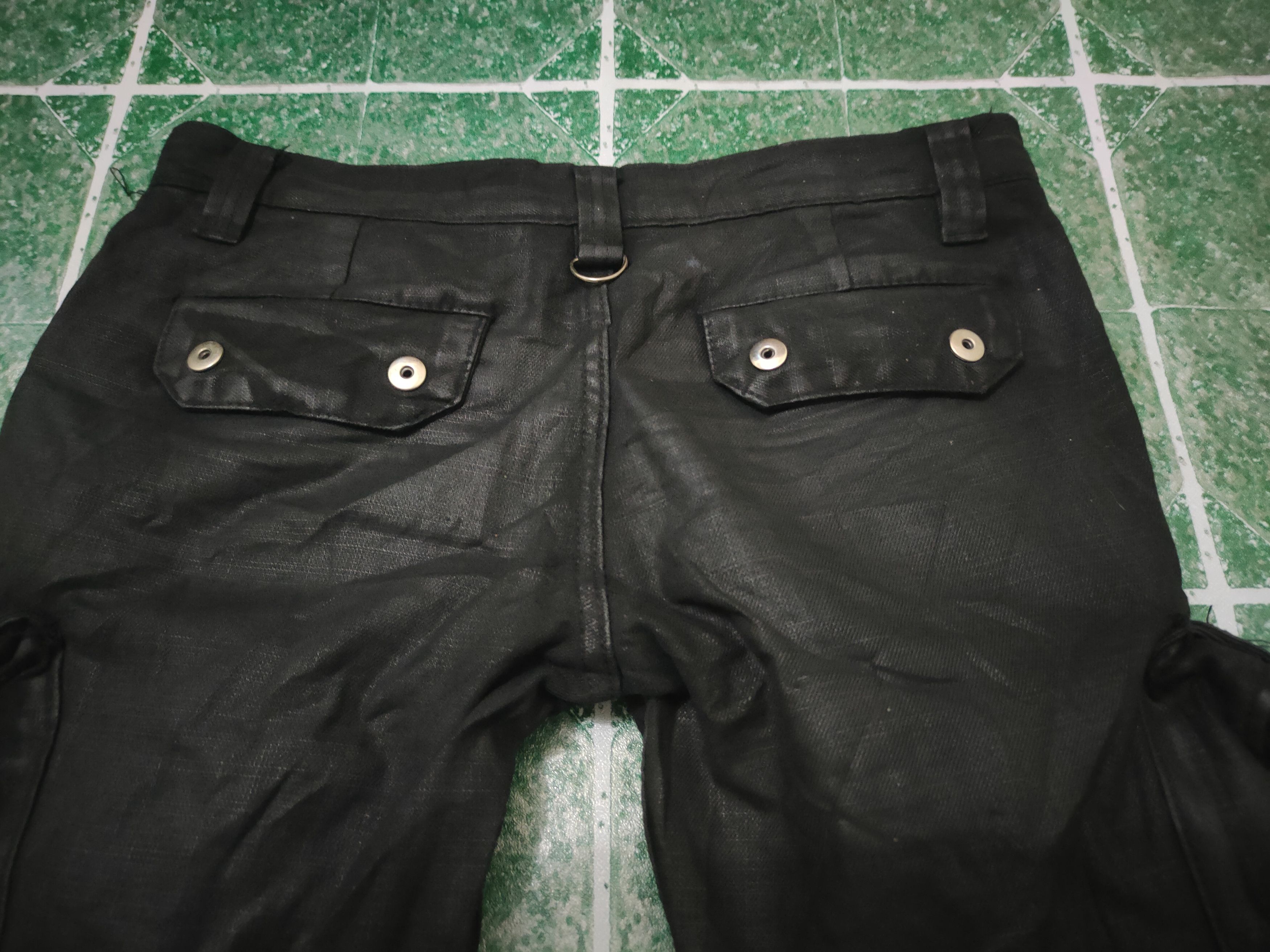 If Six Was Nine Glamour Wax Denim Punk Rock Style Skinny Cargo Pants Size US 30 / EU 46 - 11 Thumbnail