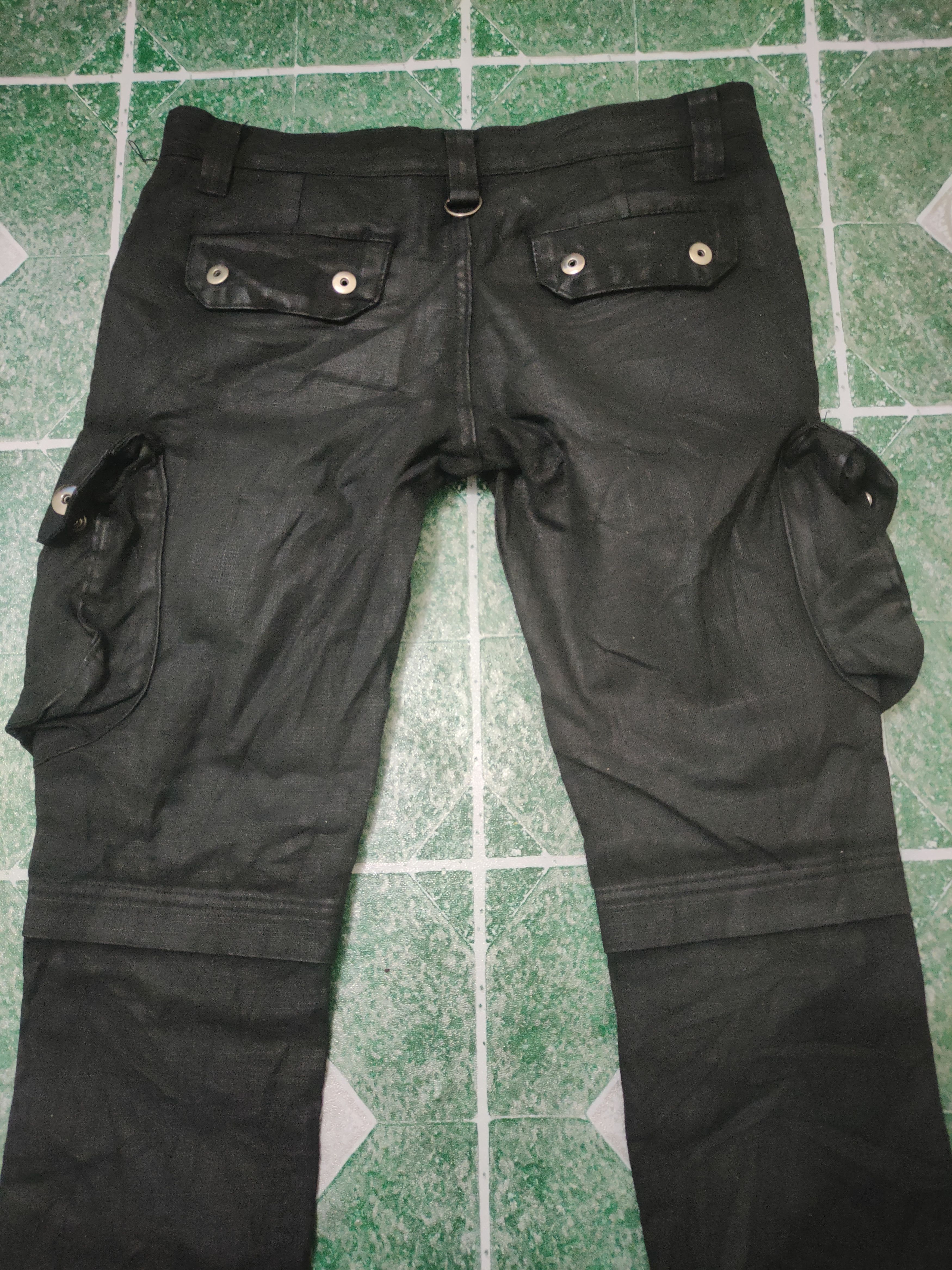 If Six Was Nine Glamour Wax Denim Punk Rock Style Skinny Cargo Pants Size US 30 / EU 46 - 10 Thumbnail