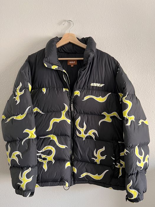 Golf wang flame puffer clearance jacket