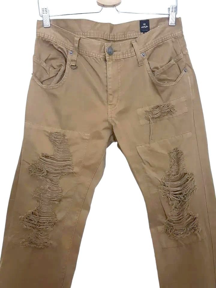 Semantic Design Ripped Thigh Distressed Trouser Pant