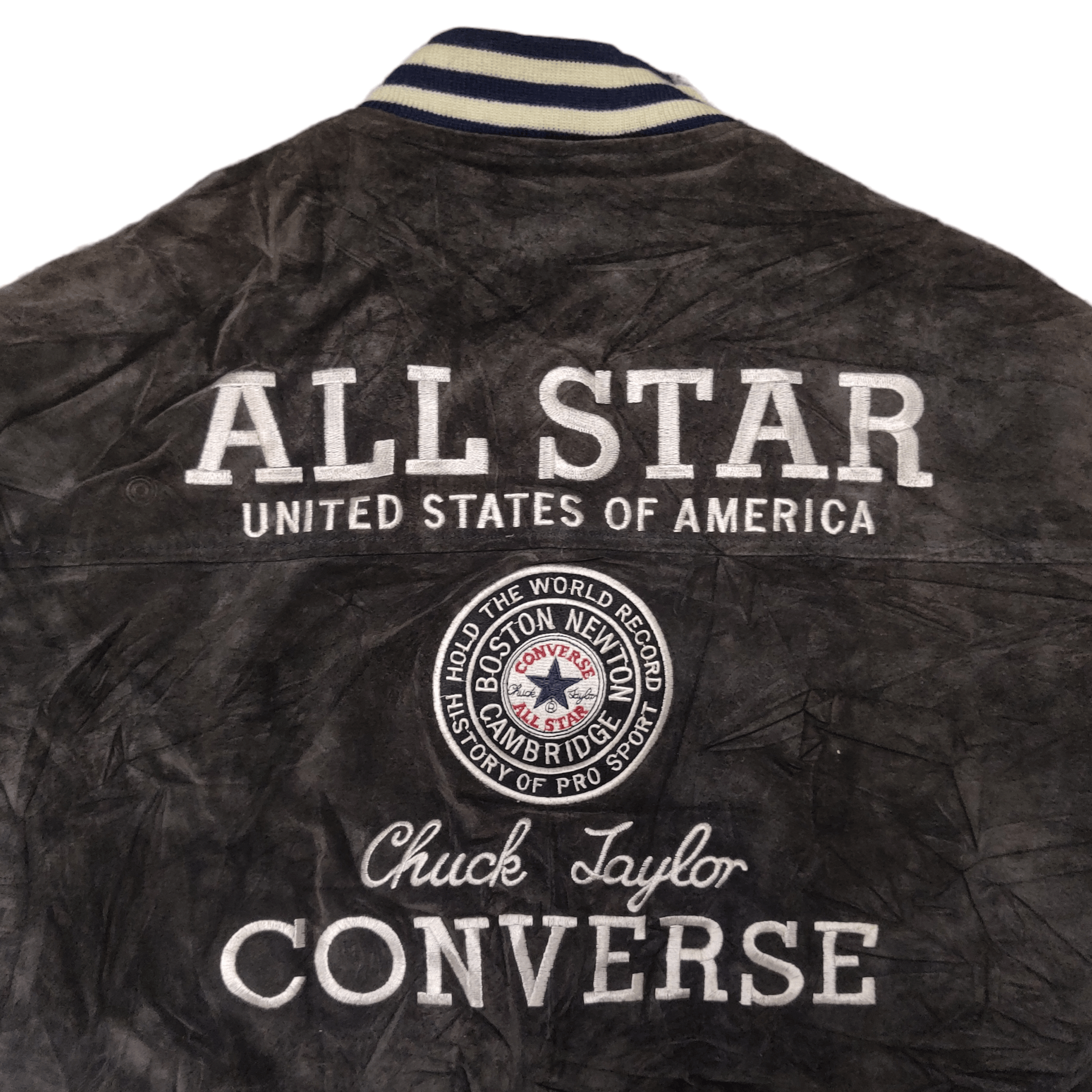 Converse Vintage 90's Converse Chuck Taylor Varsity Jacket Pig Skin Size US L / EU 52-54 / 3 - 2 Thumbnail