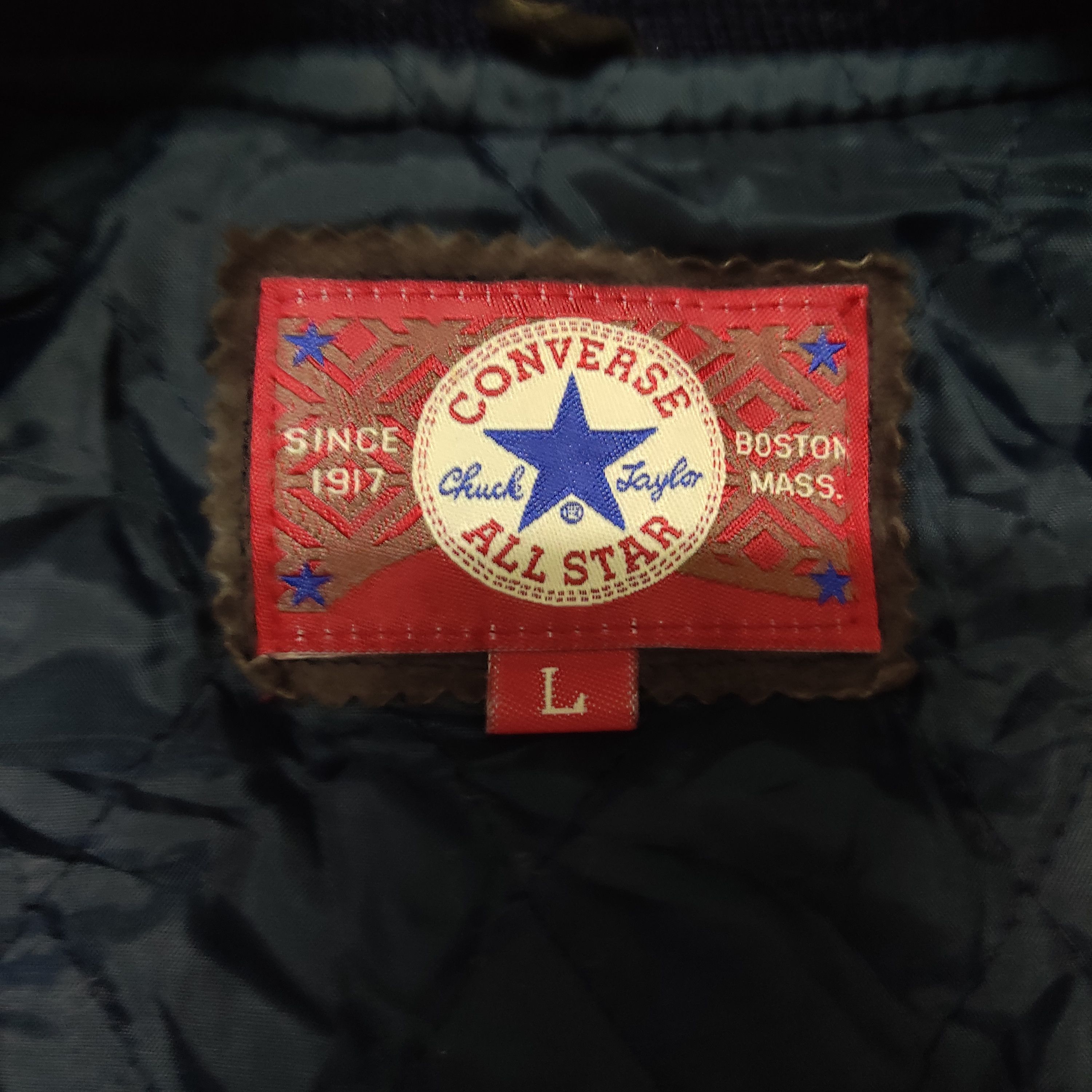 Converse Vintage 90's Converse Chuck Taylor Varsity Jacket Pig Skin Size US L / EU 52-54 / 3 - 8 Thumbnail