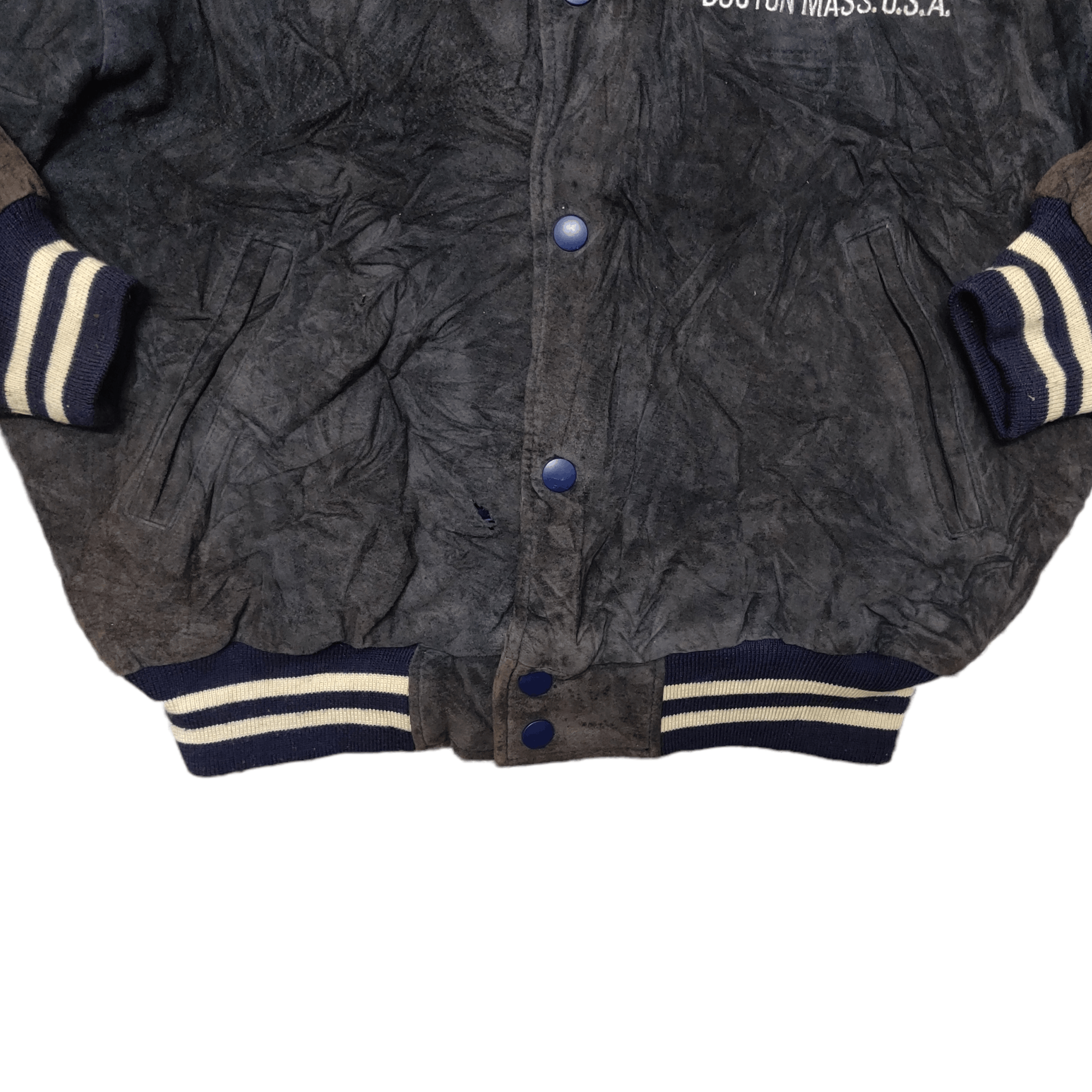 Converse Vintage 90's Converse Chuck Taylor Varsity Jacket Pig Skin Size US L / EU 52-54 / 3 - 5 Thumbnail