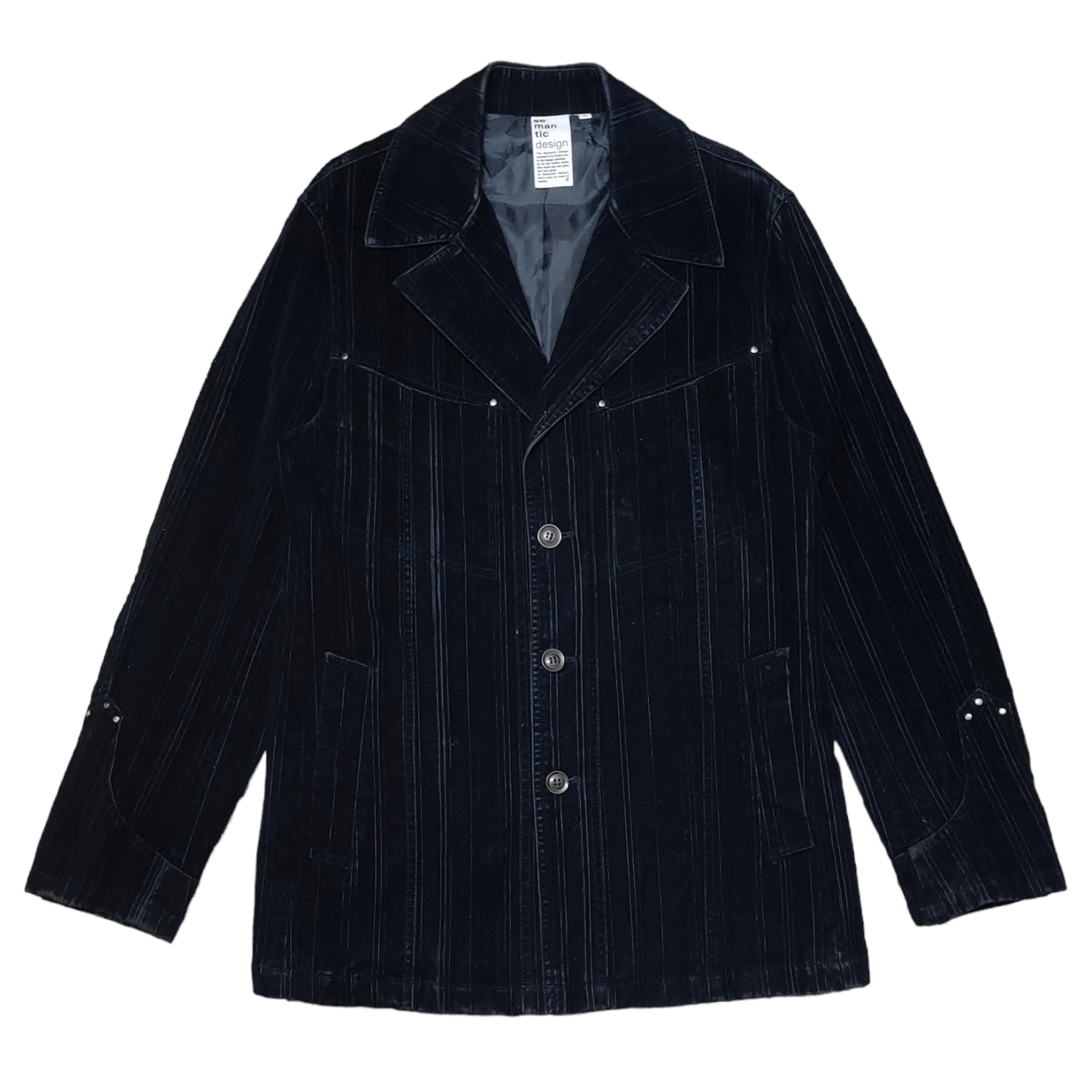 semantic design velvet Napoleon jacket Designer × Japanese Brand