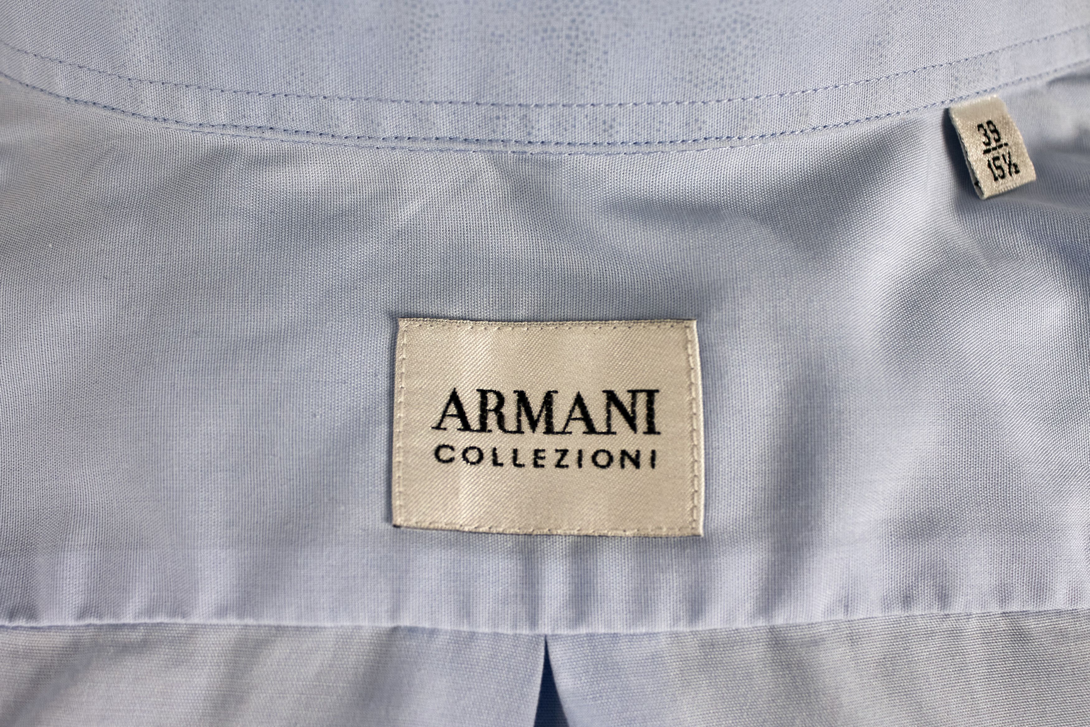 Armani Armani Collezioni men's blue shirt Size US M / EU 48-50 / 2 - 10 Thumbnail