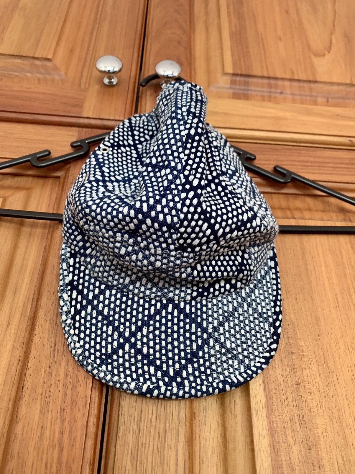 KUON 5 Panel Sashiko Hat Size ONE SIZE - 2 Thumbnail