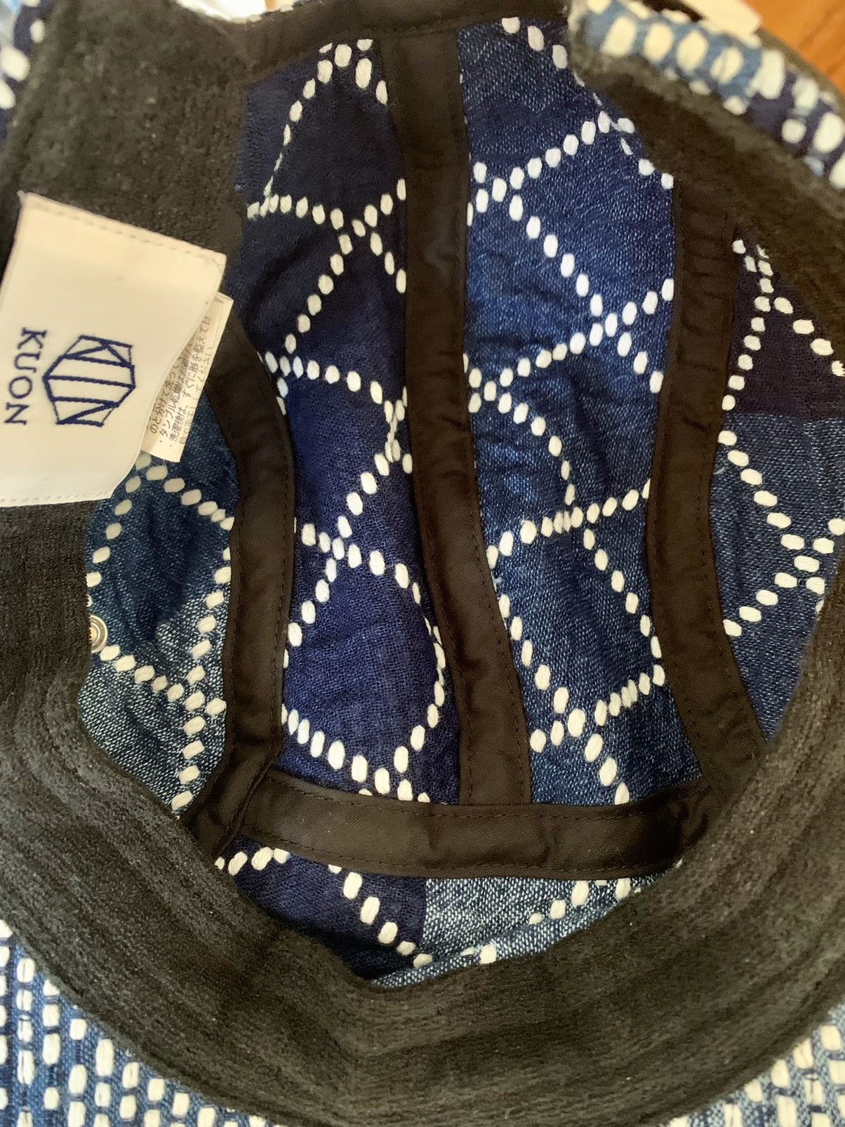 KUON 5 Panel Sashiko Hat Size ONE SIZE - 8 Thumbnail