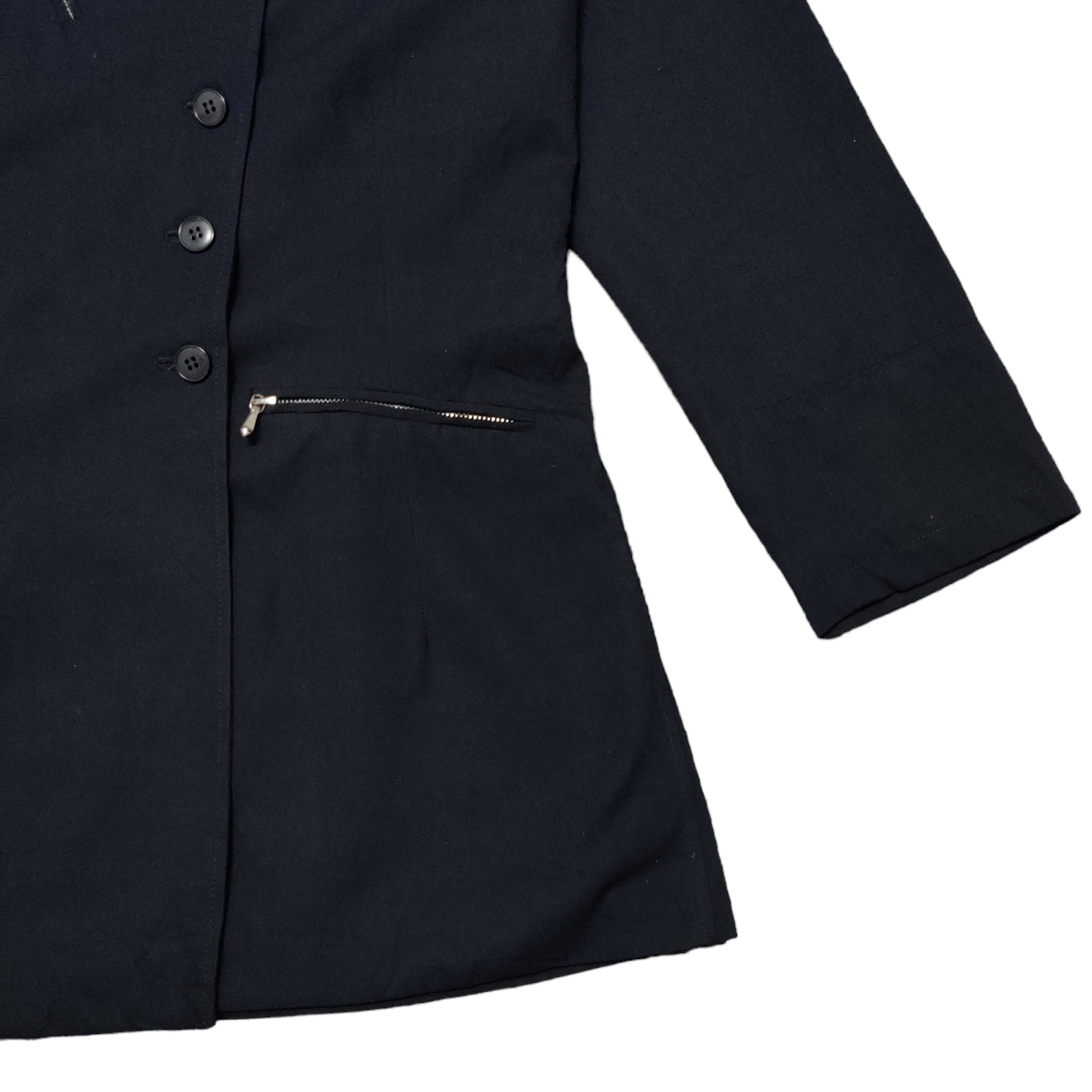 agnes b. Vintage Agnes B. Zipper Pocket Double Breasted Coat Jacket Size S / US 4 / IT 40 - 4 Thumbnail