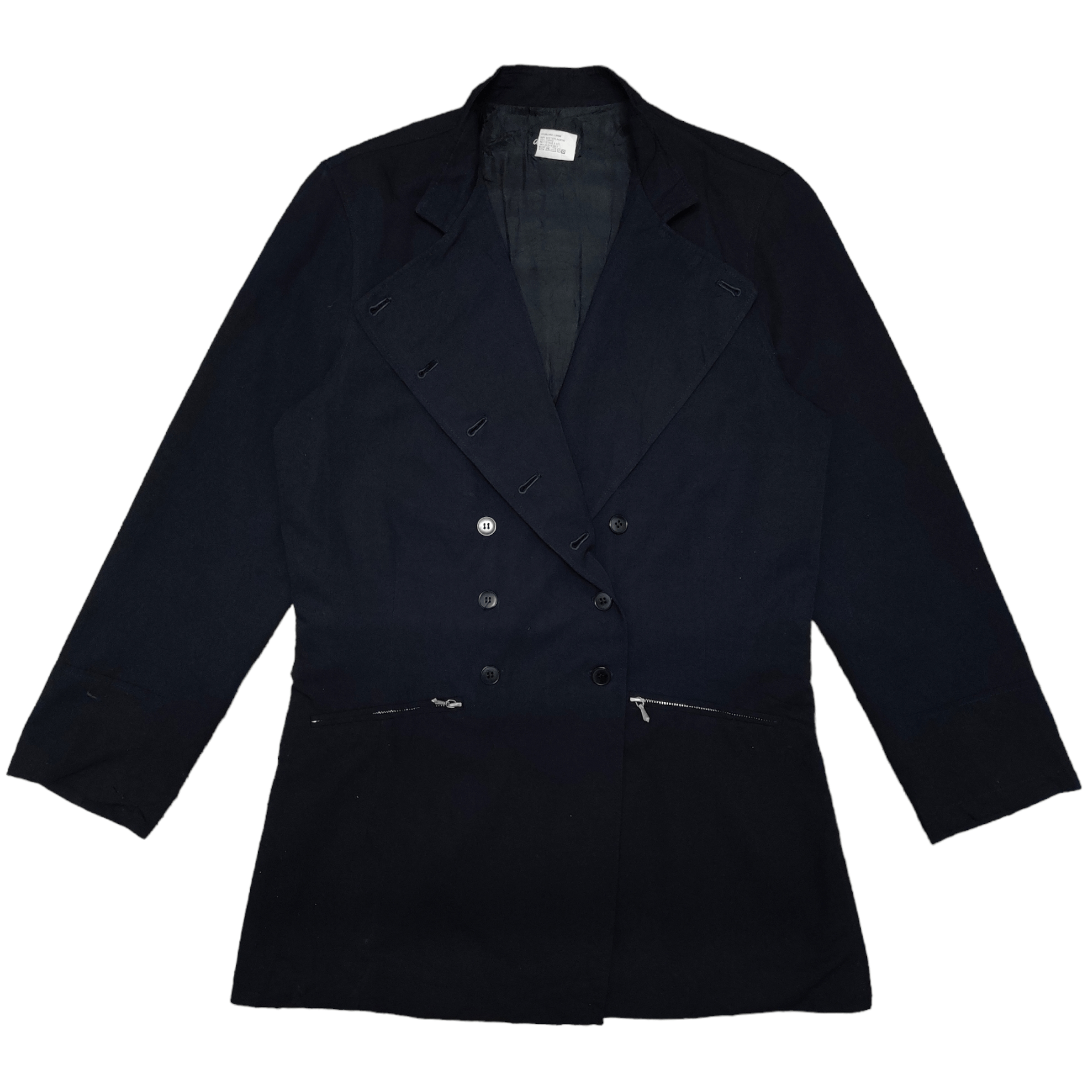 agnes b. Vintage Agnes B. Zipper Pocket Double Breasted Coat Jacket Size S / US 4 / IT 40 - 5 Thumbnail