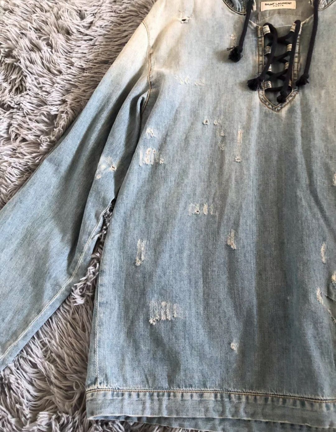 Saint Laurent Denim Hoodie