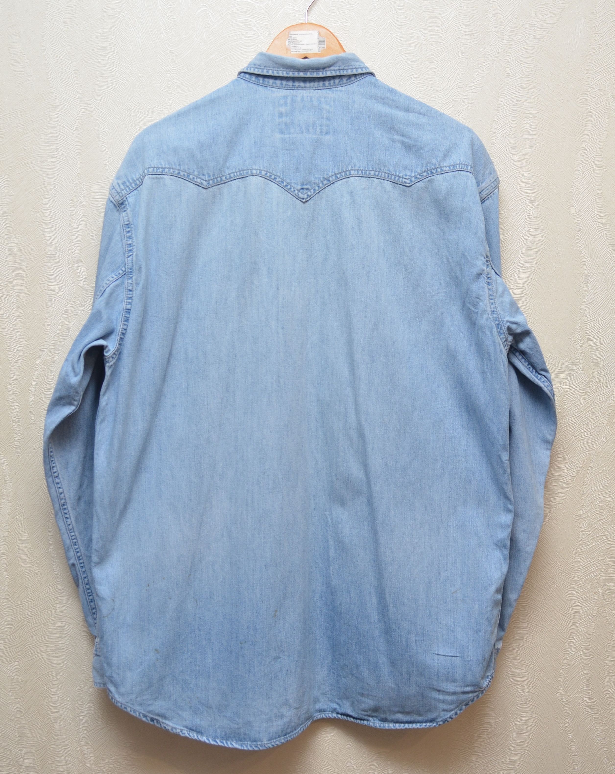 Levi's × Levi's Vintage Clothing × Vintage Levis Vintage Denim Western Blue Shirt Size L Rare Size US L / EU 52-54 / 3 - 10 Thumbnail