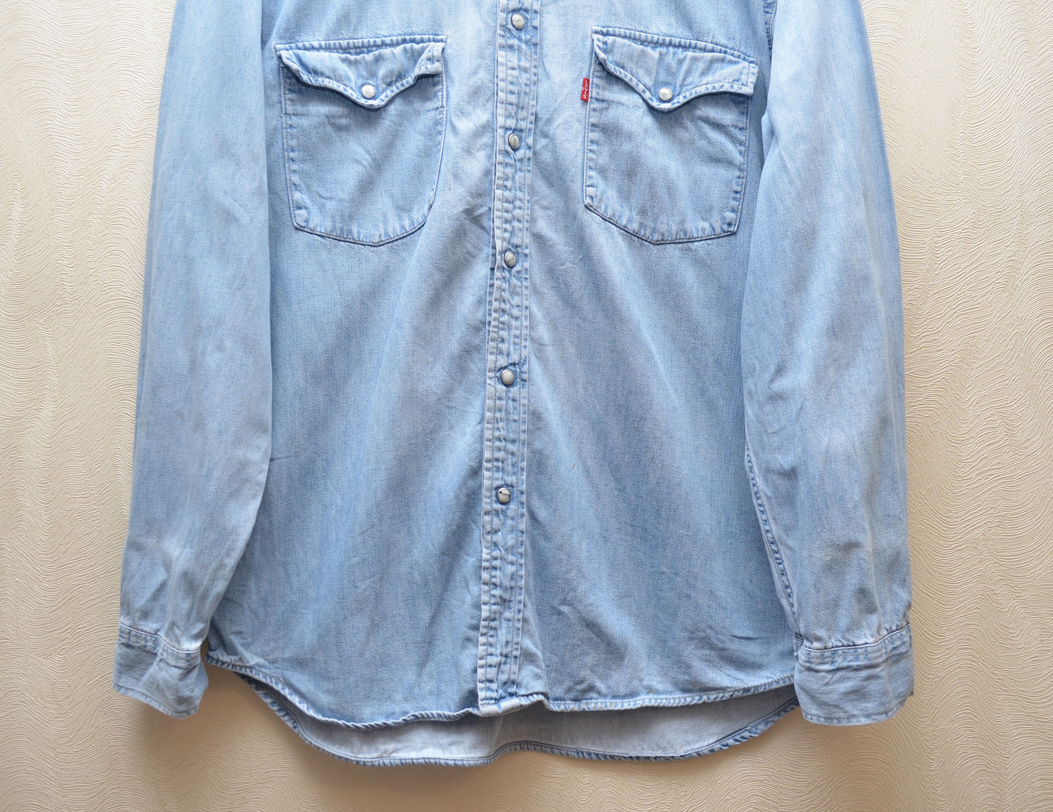 Levi's × Levi's Vintage Clothing × Vintage Levis Vintage Denim Western Blue Shirt Size L Rare Size US L / EU 52-54 / 3 - 5 Thumbnail