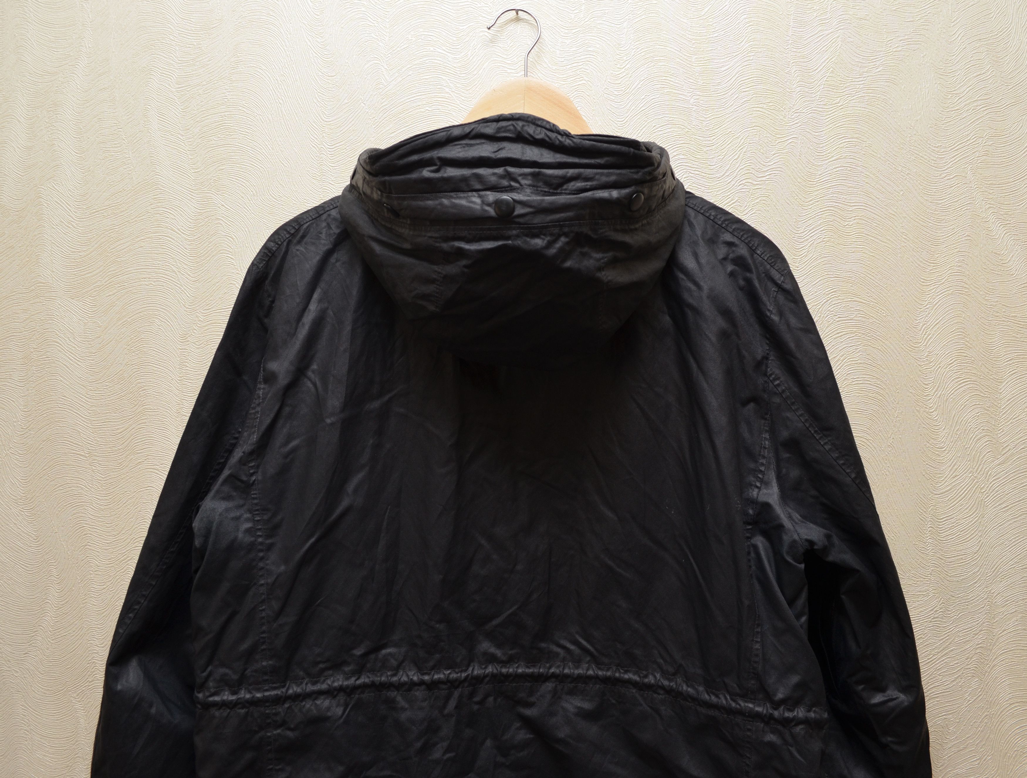 Allsaints × Vintage Allsaints Birdik Wax Coated Hooded Jacket Black sz L Size US L / EU 52-54 / 3 - 9 Thumbnail