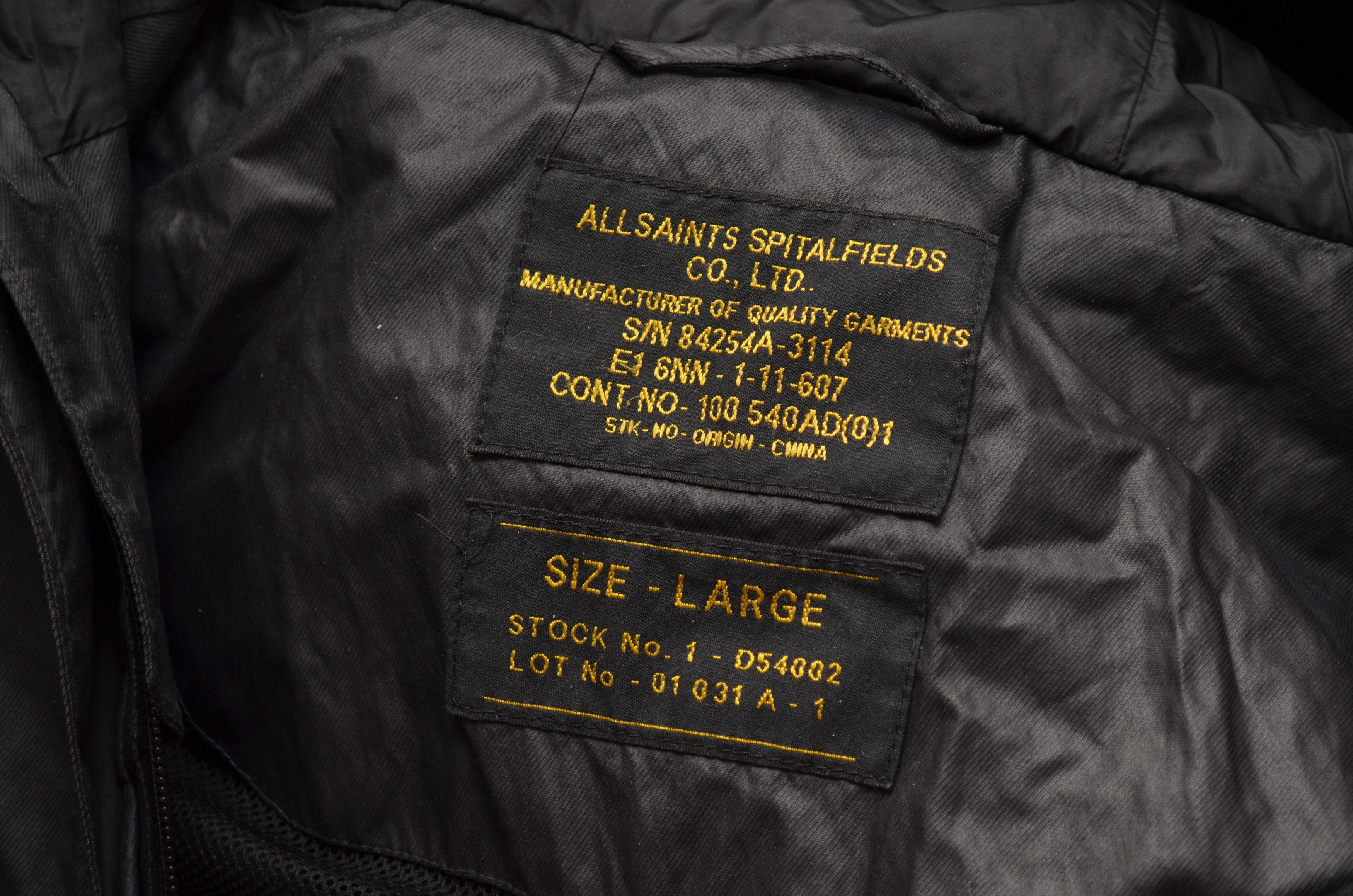 Allsaints × Vintage Allsaints Birdik Wax Coated Hooded Jacket Black sz L Size US L / EU 52-54 / 3 - 11 Thumbnail