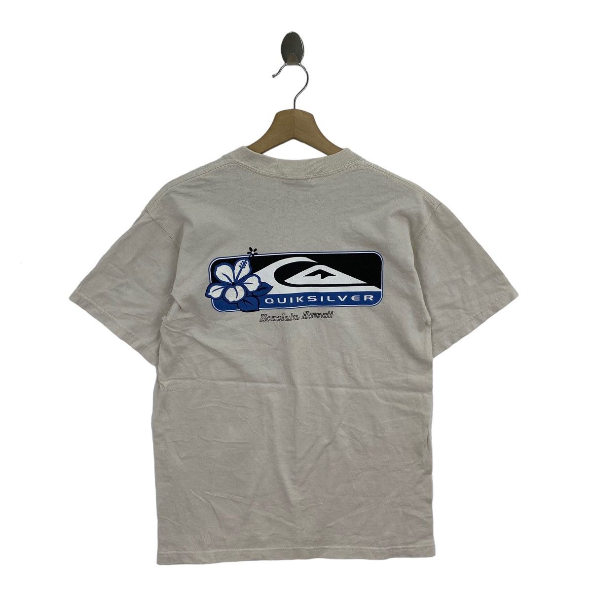 Quicksilver Vintage 90s QUIKSILVER HONOLULU HAWAII Surf Print Beige Size US S / EU 44-46 / 1 - 1 Thumbnail