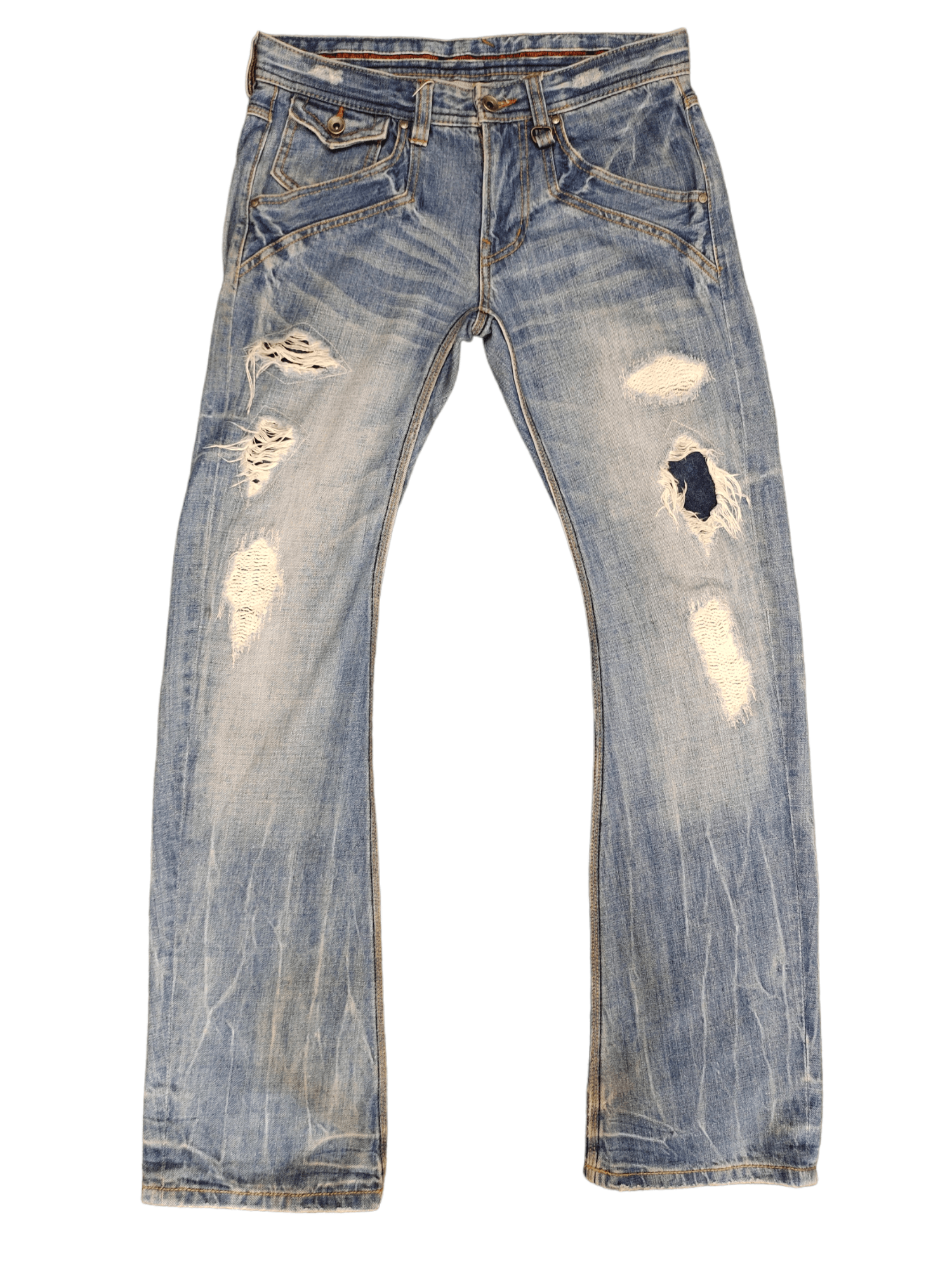 image of If Six Was Nine x Matsuda Flare Jeans Nicole Club Distressed Clawmark Boot Cut Jeans (Size 33)