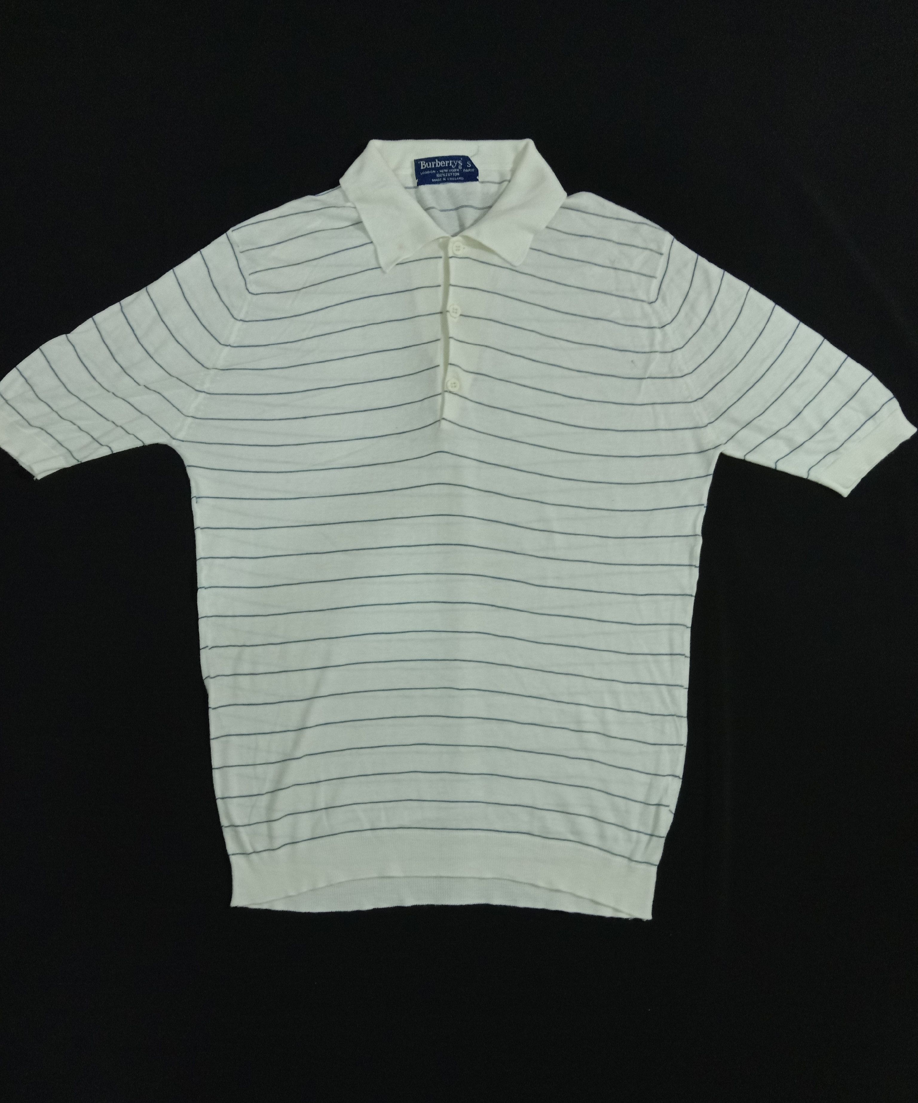 Burberry Very Rare 90s BURBERRY Sea Island Cotton Polo Tee Jumper Size US S / EU 44-46 / 1 - 1 Thumbnail
