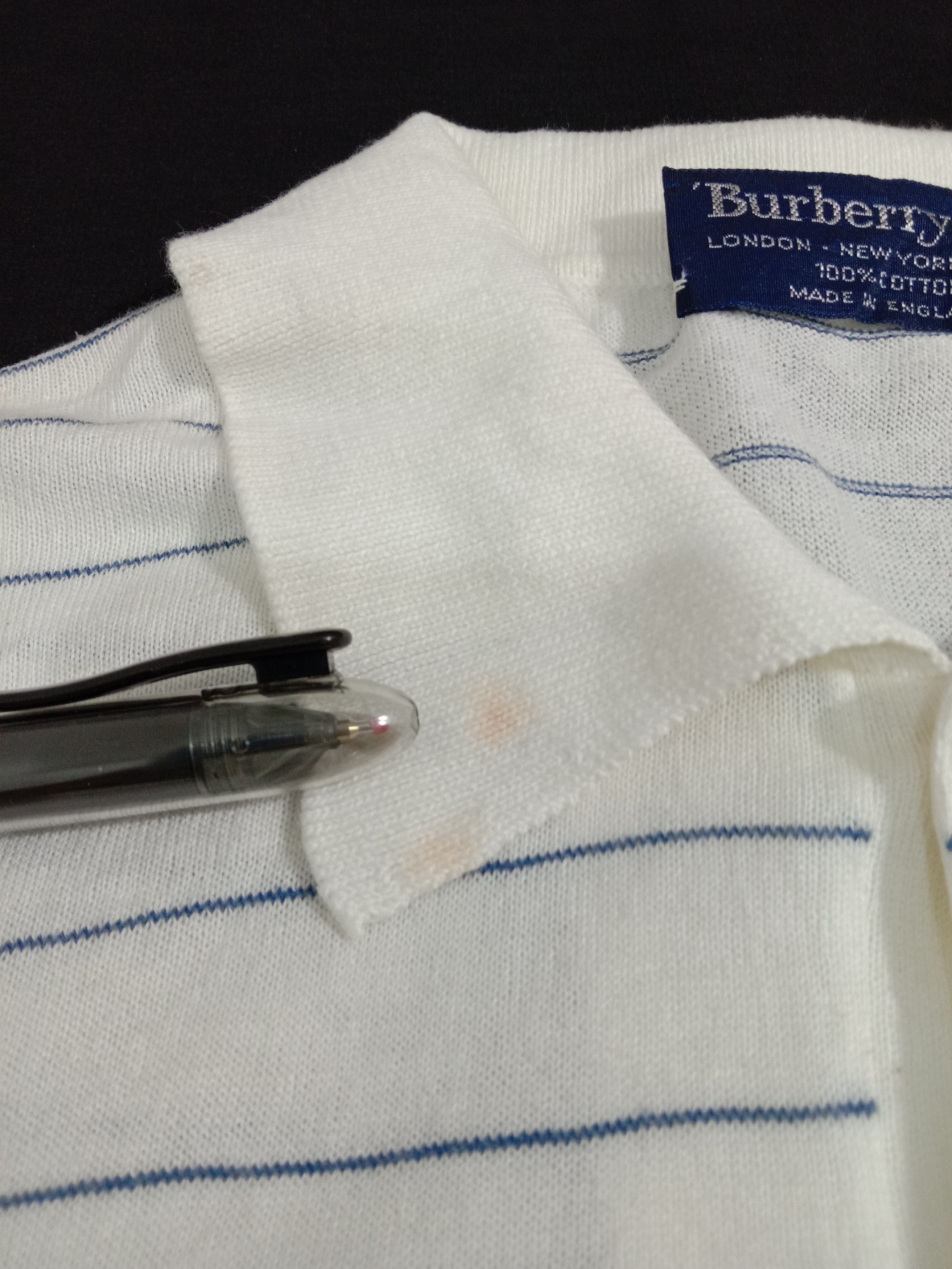 Burberry Very Rare 90s BURBERRY Sea Island Cotton Polo Tee Jumper Size US S / EU 44-46 / 1 - 5 Thumbnail