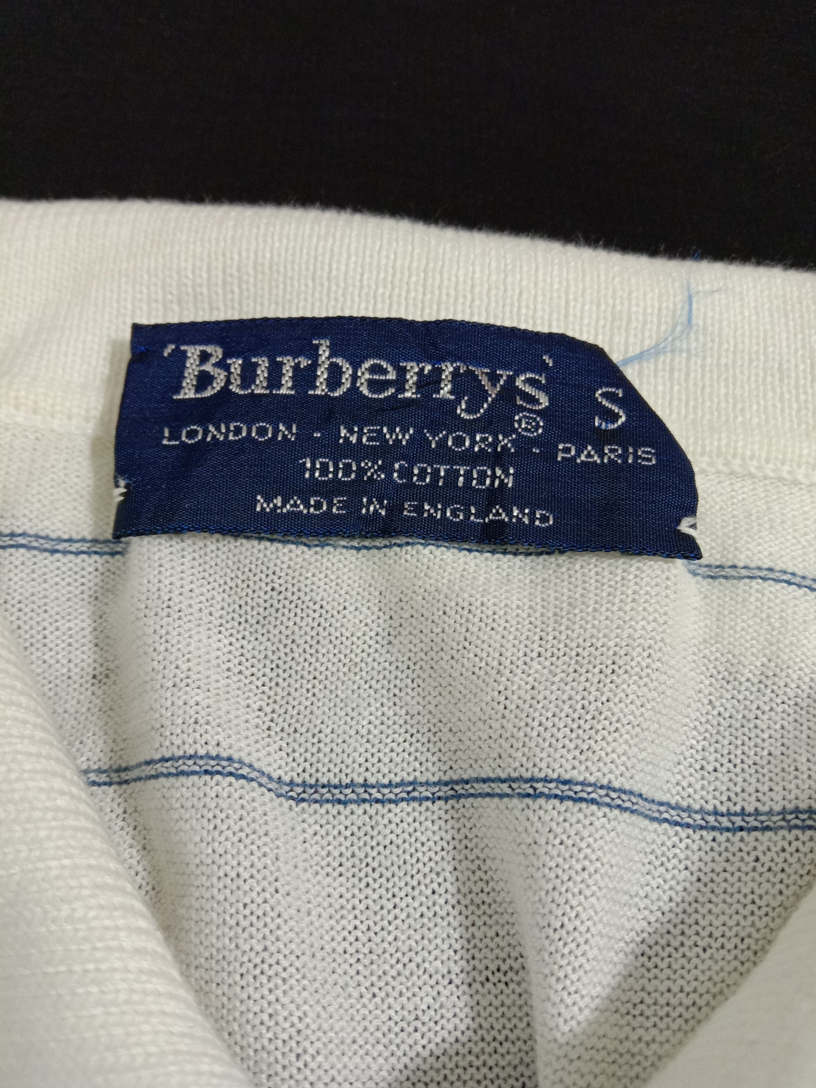 Burberry Very Rare 90s BURBERRY Sea Island Cotton Polo Tee Jumper Size US S / EU 44-46 / 1 - 2 Thumbnail