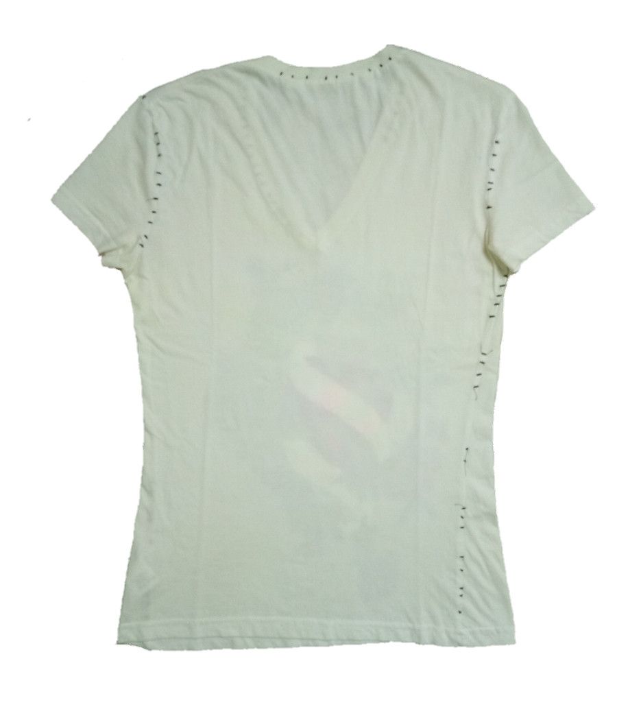 John Galliano Archive John Galliano multi print v neck t shirt Italy Size L / US 10 / IT 46 - 2 Thumbnail