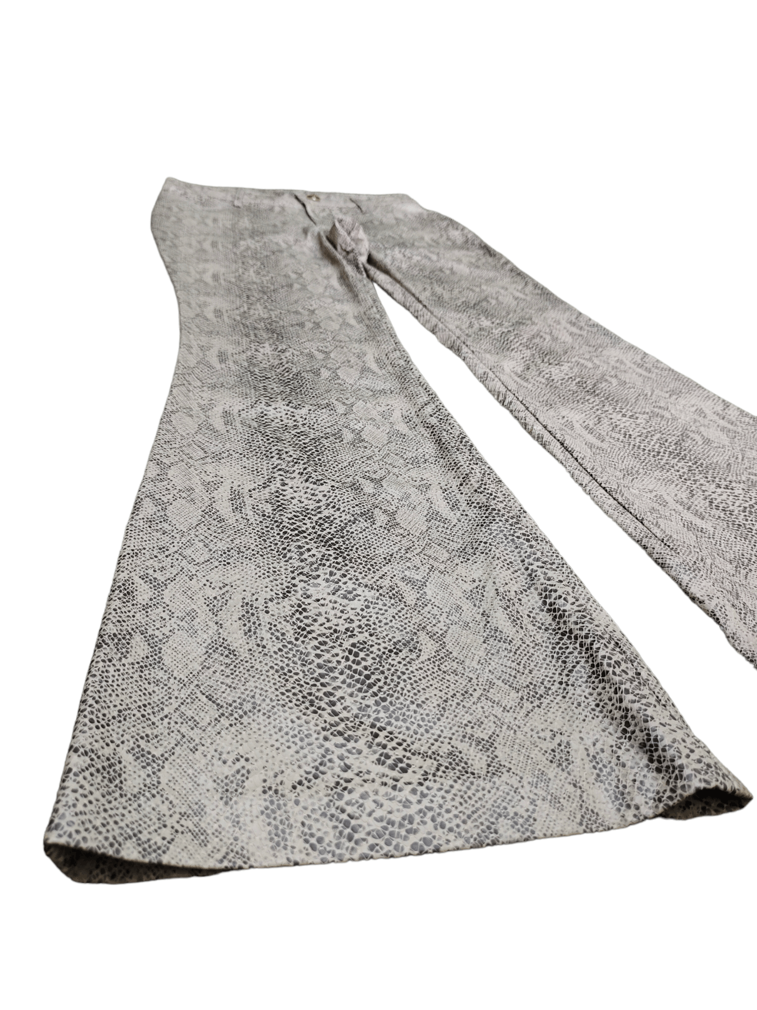 If Six Was Nine Super Flare Pants Python Design Boot Cut y2k Streetwear Size US 27 - 6 Thumbnail