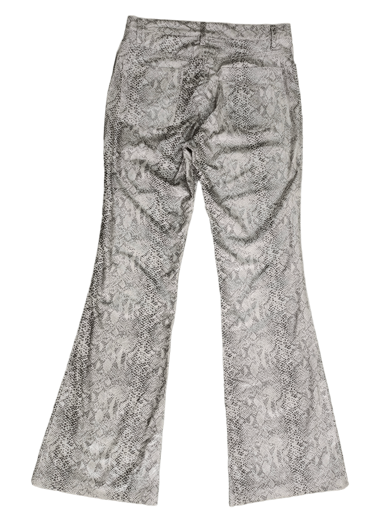 If Six Was Nine Super Flare Pants Python Design Boot Cut y2k Streetwear Size US 27 - 8 Thumbnail