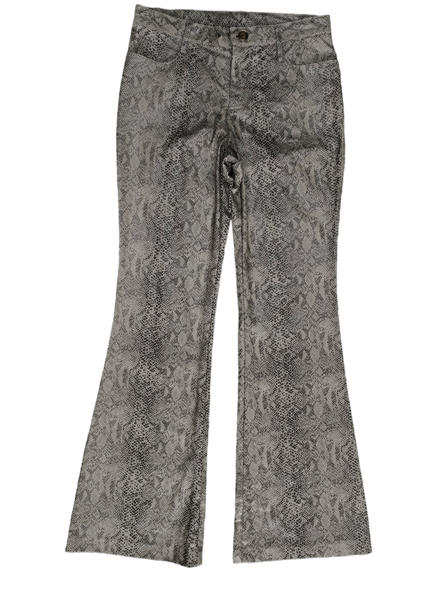If Six Was Nine Super Flare Pants Python Design Boot Cut y2k Streetwear Size US 27 - 1 Thumbnail