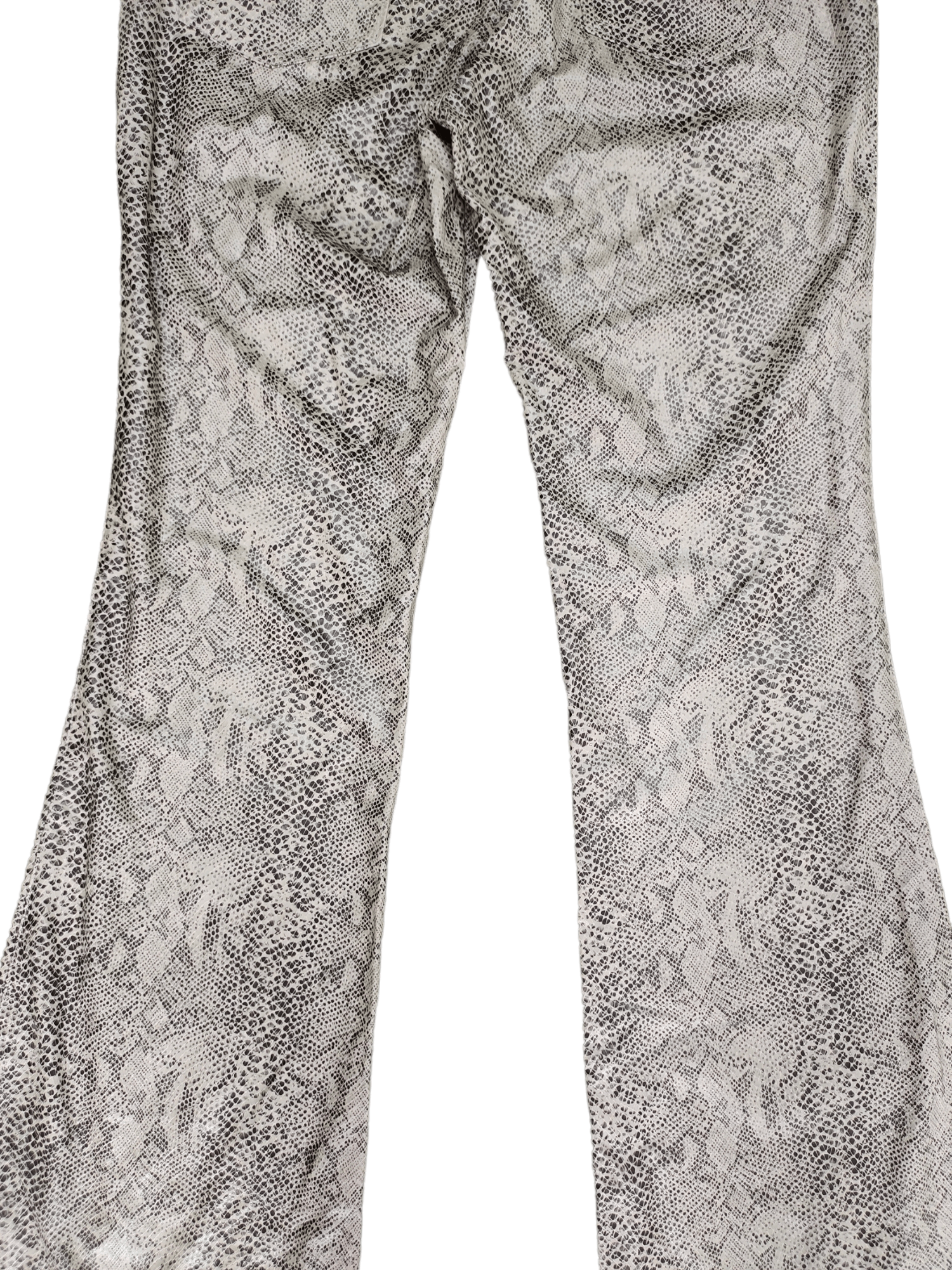 If Six Was Nine Super Flare Pants Python Design Boot Cut y2k Streetwear Size US 27 - 10 Thumbnail