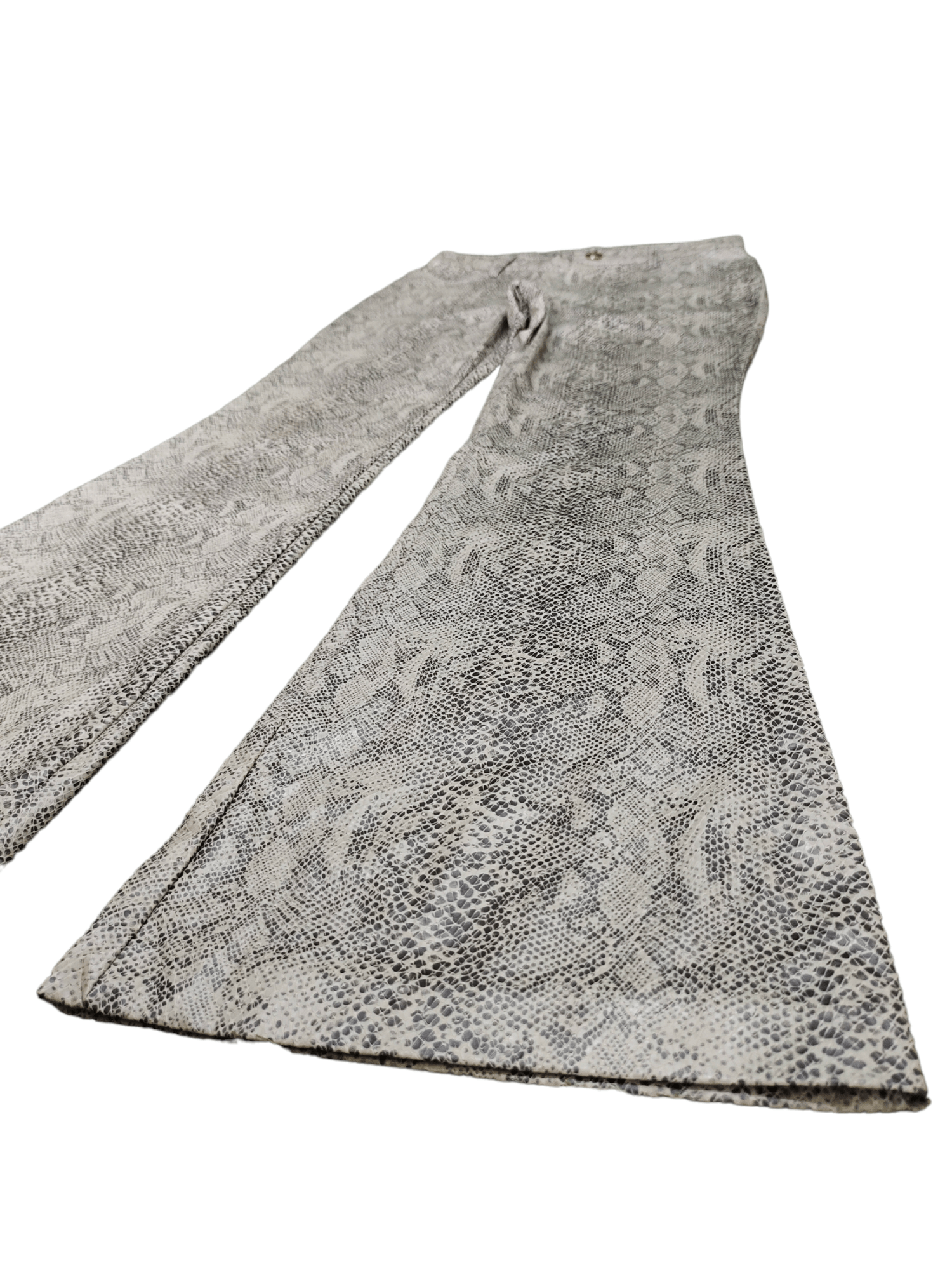 If Six Was Nine Super Flare Pants Python Design Boot Cut y2k Streetwear Size US 27 - 7 Thumbnail