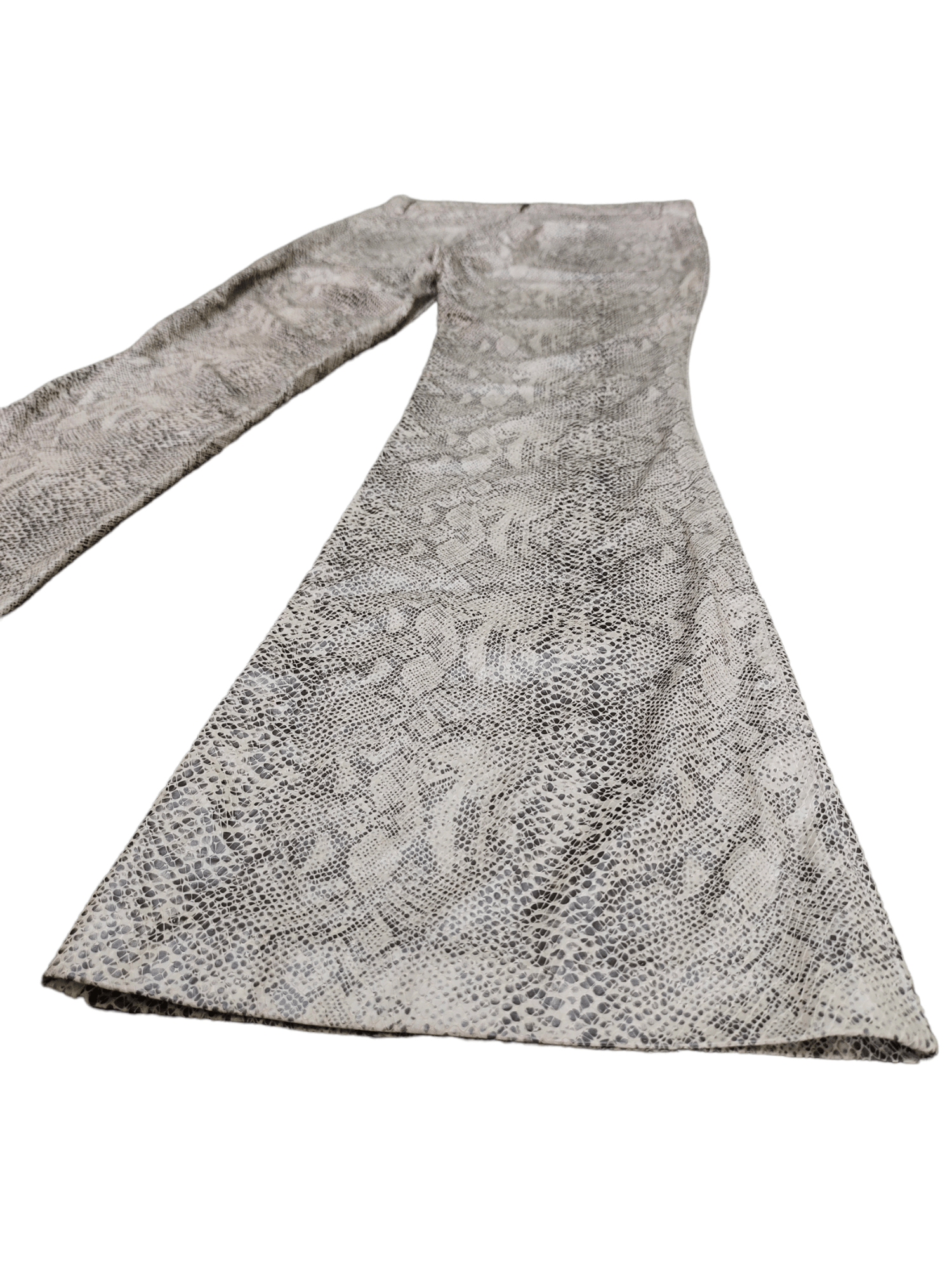 If Six Was Nine Super Flare Pants Python Design Boot Cut y2k Streetwear Size US 27 - 14 Thumbnail