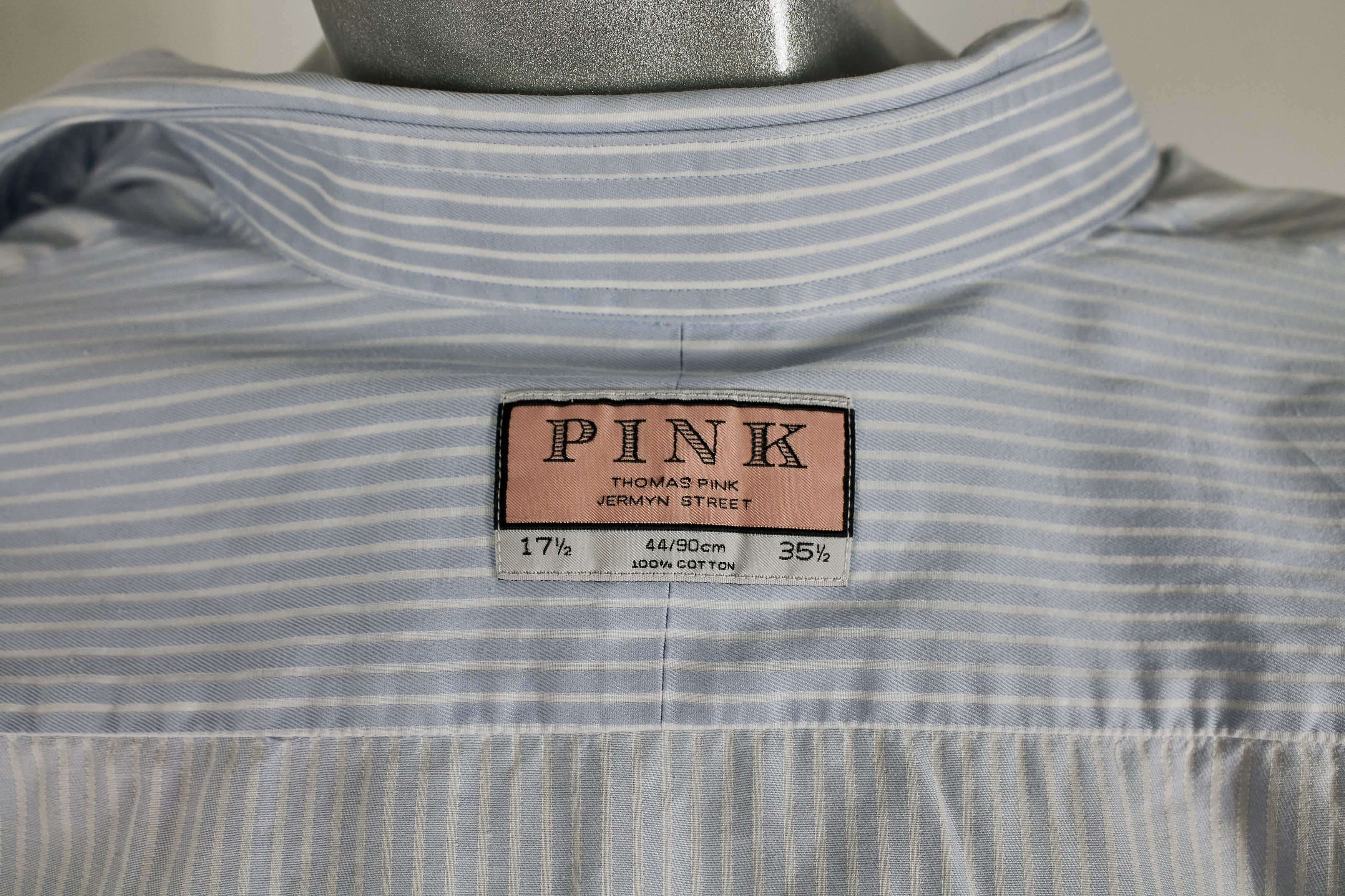 Pink Pink, Thomas Pink men's luxury striped oversized shirt Size US XL / EU 56 / 4 - 10 Thumbnail