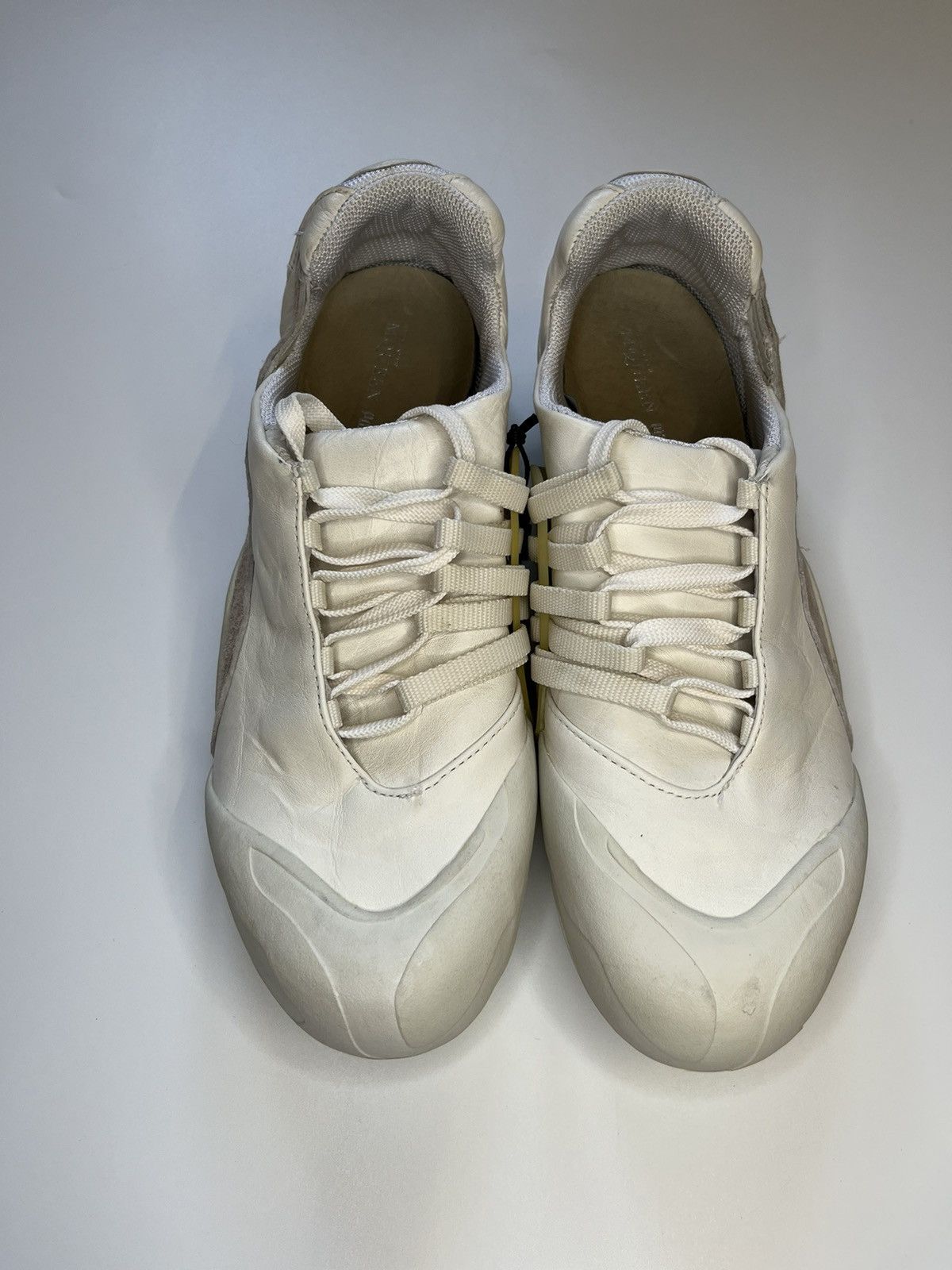 Pre-owned Alexander Mcqueen X Puma Alexander Mcqueen Anatomical Vein Low Sneakers Eu46 In White