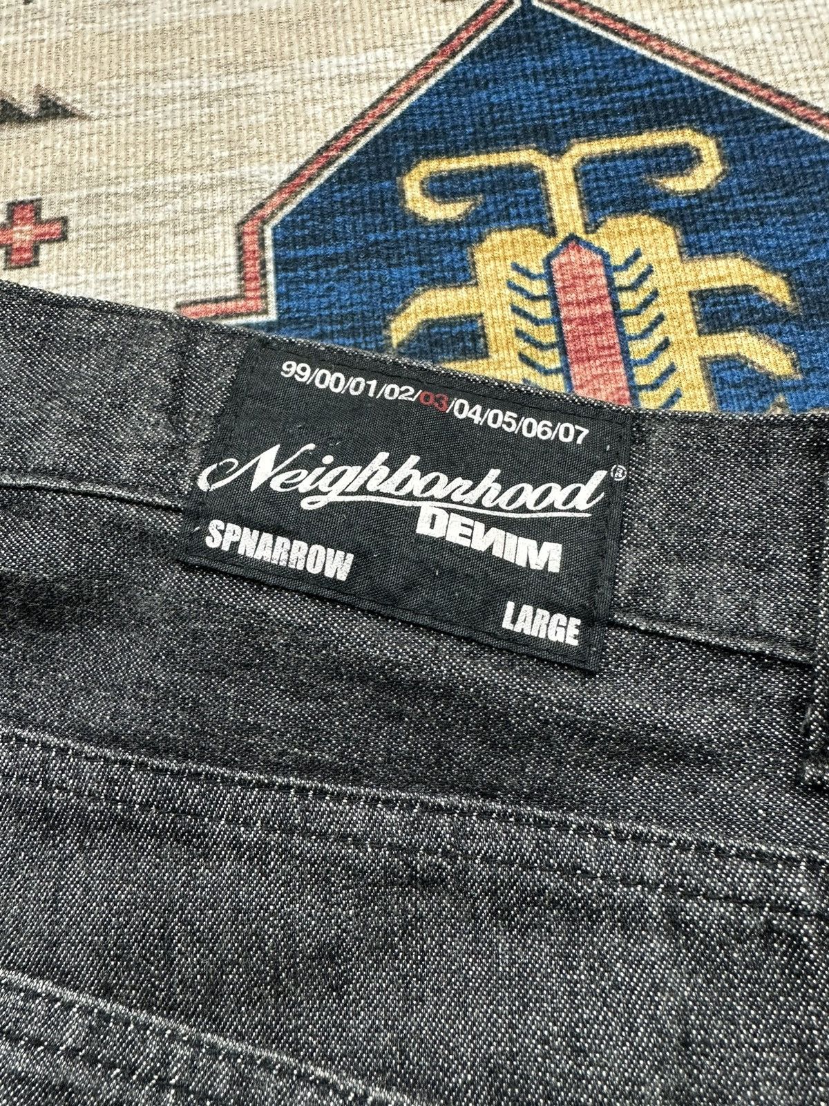 Japanese Brand × Neighborhood 🔥NEIGHBORHOOD DENIM🔥 3204 BLACK DENIM CARGO PANT Size US 36 / EU 52 - 9 Thumbnail