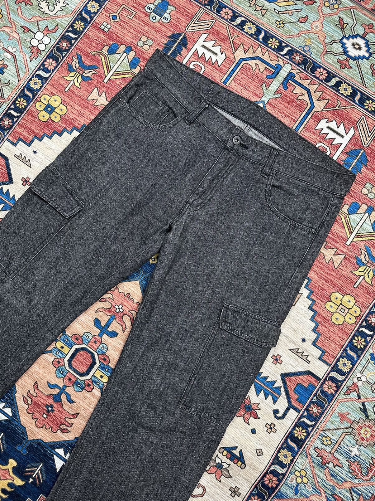 Japanese Brand × Neighborhood 🔥NEIGHBORHOOD DENIM🔥 3204 BLACK DENIM CARGO PANT Size US 36 / EU 52 - 5 Thumbnail