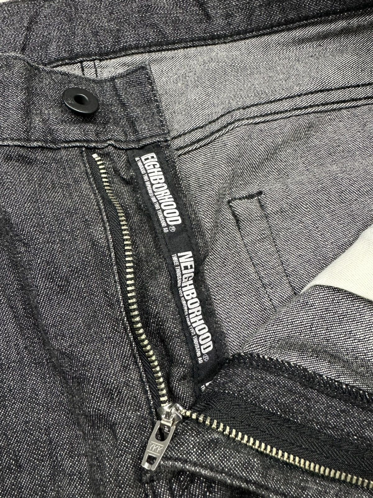 Japanese Brand × Neighborhood 🔥NEIGHBORHOOD DENIM🔥 3204 BLACK DENIM CARGO PANT Size US 36 / EU 52 - 12 Thumbnail