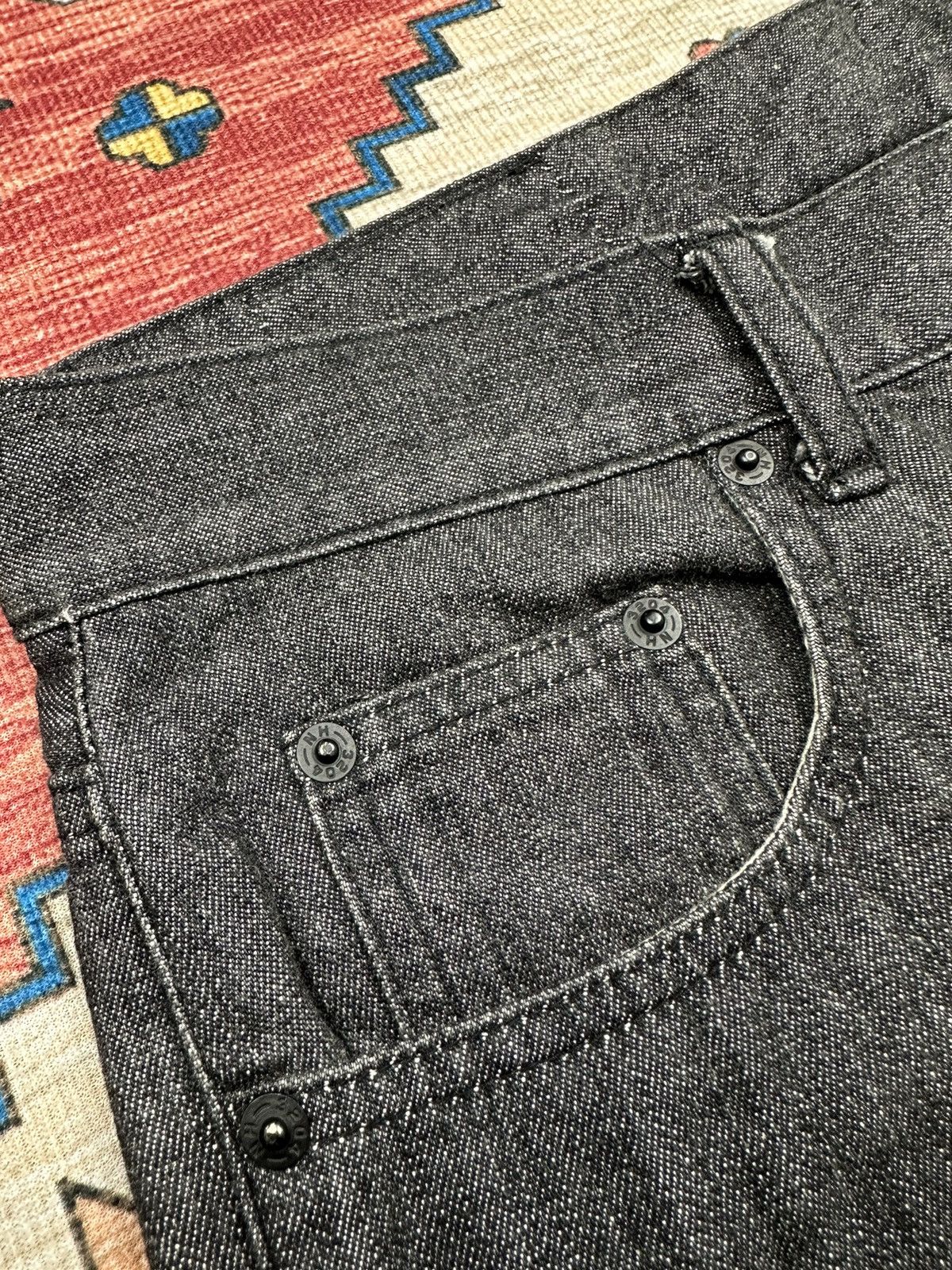 Japanese Brand × Neighborhood 🔥NEIGHBORHOOD DENIM🔥 3204 BLACK DENIM CARGO PANT Size US 36 / EU 52 - 16 Thumbnail