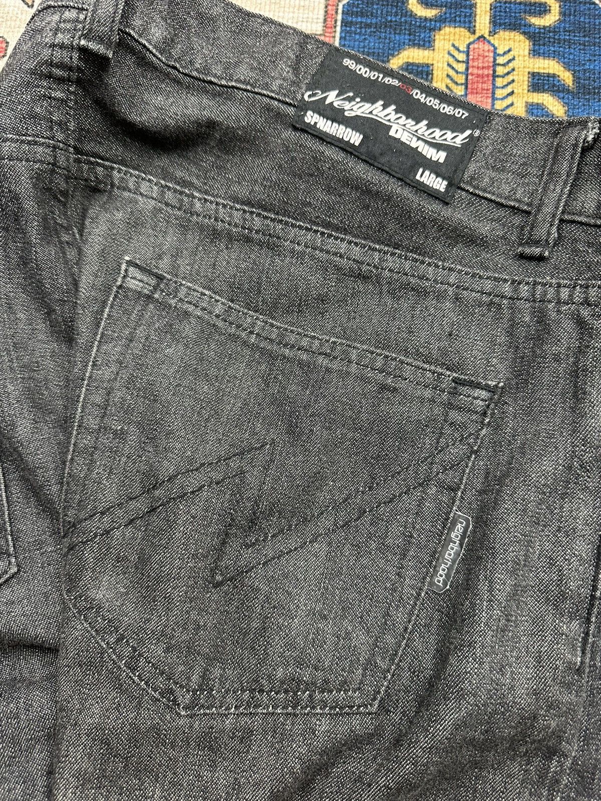 Japanese Brand × Neighborhood 🔥NEIGHBORHOOD DENIM🔥 3204 BLACK DENIM CARGO PANT Size US 36 / EU 52 - 8 Thumbnail