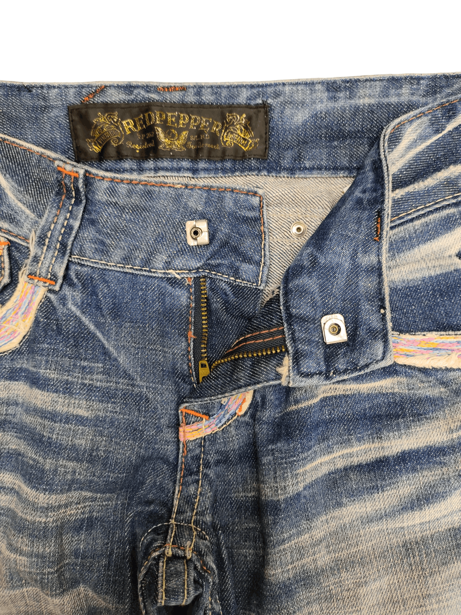 Obelisk Flare Jeans Red Pepper Boot Cut Jeans y2k Low Rise Size US 28 / EU 44 - 19 Thumbnail