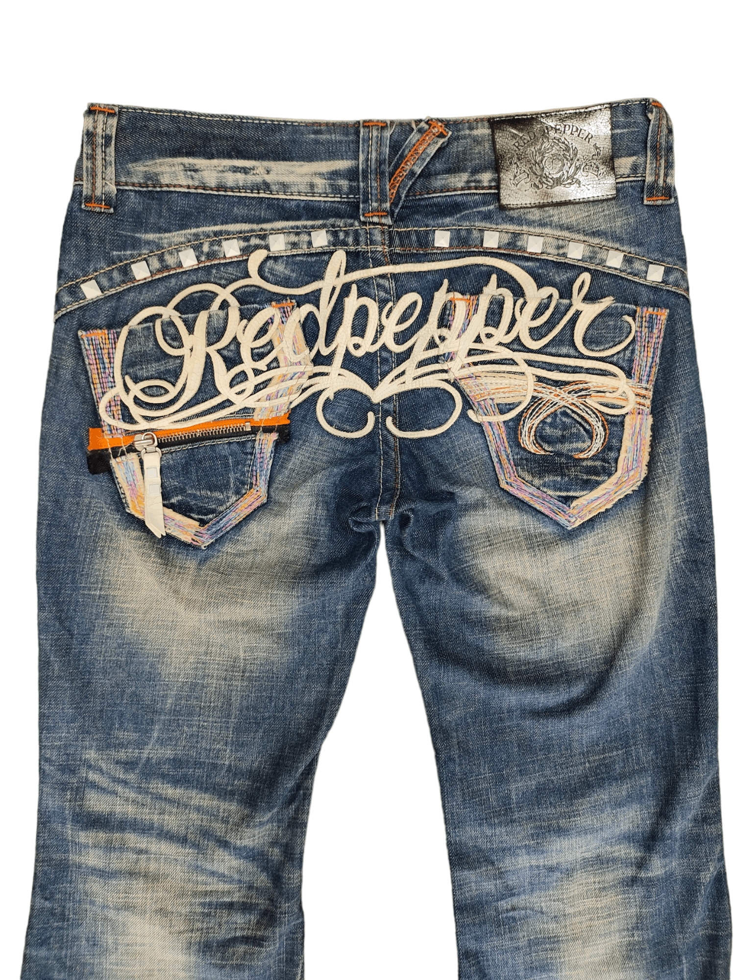 Ed Hardy × Japanese Brand × Tornado Mart Flare Jeans Red