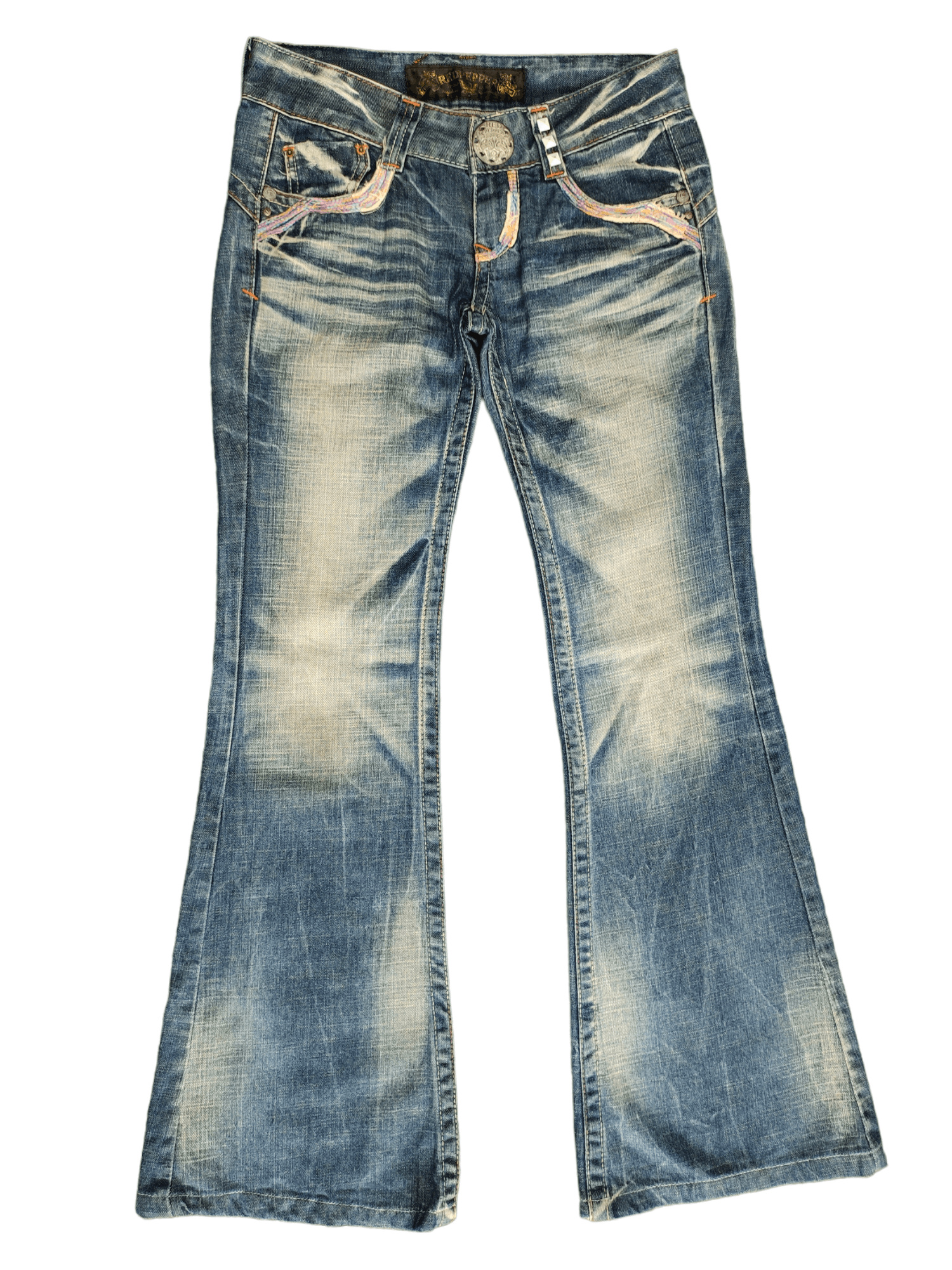 Obelisk Flare Jeans Red Pepper Boot Cut Jeans y2k Low Rise Size US 28 / EU 44 - 11 Thumbnail