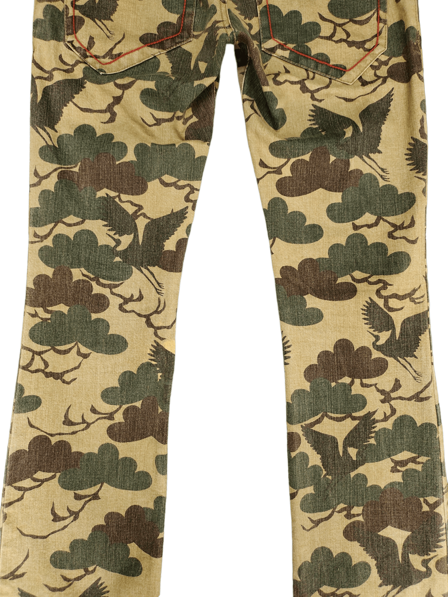 Hysteric Glamour Flare Pants Crane Bird Camo Boot Cut Pants y2k Low Rise Size US 28 / EU 44 - 11 Thumbnail