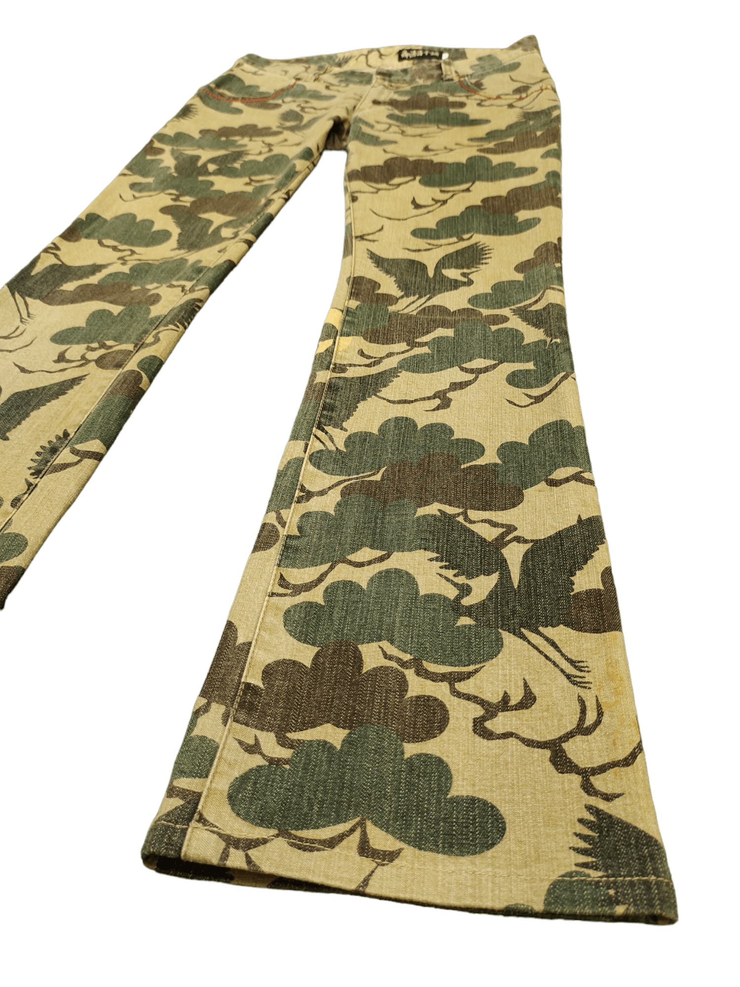 Hysteric Glamour Flare Pants Crane Bird Camo Boot Cut Pants y2k Low Rise Size US 28 / EU 44 - 7 Thumbnail