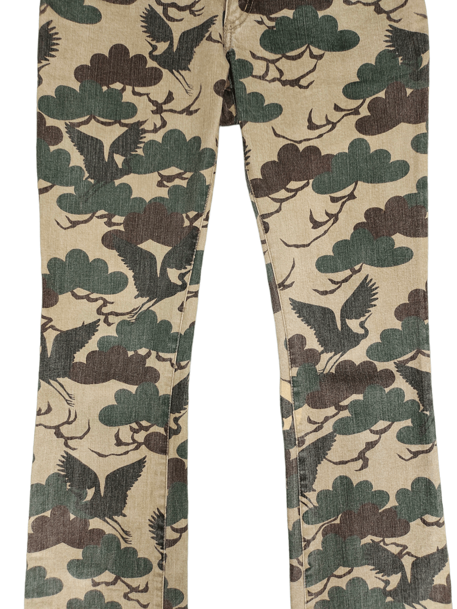 Hysteric Glamour Flare Pants Crane Bird Camo Boot Cut Pants y2k Low Rise Size US 28 / EU 44 - 4 Thumbnail