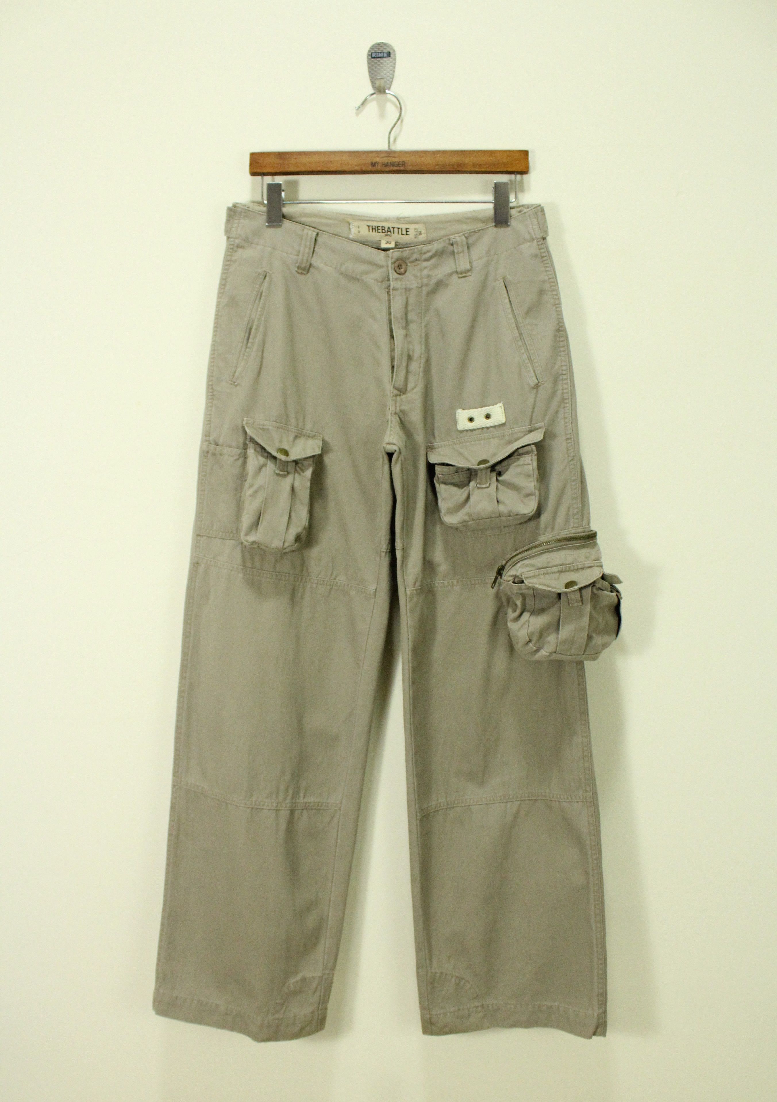 Japanese Brand Style Pockets THE BATTLE Pants Cargos Utility Skater Raver Size US 40 / EU 56 - 2 Thumbnail